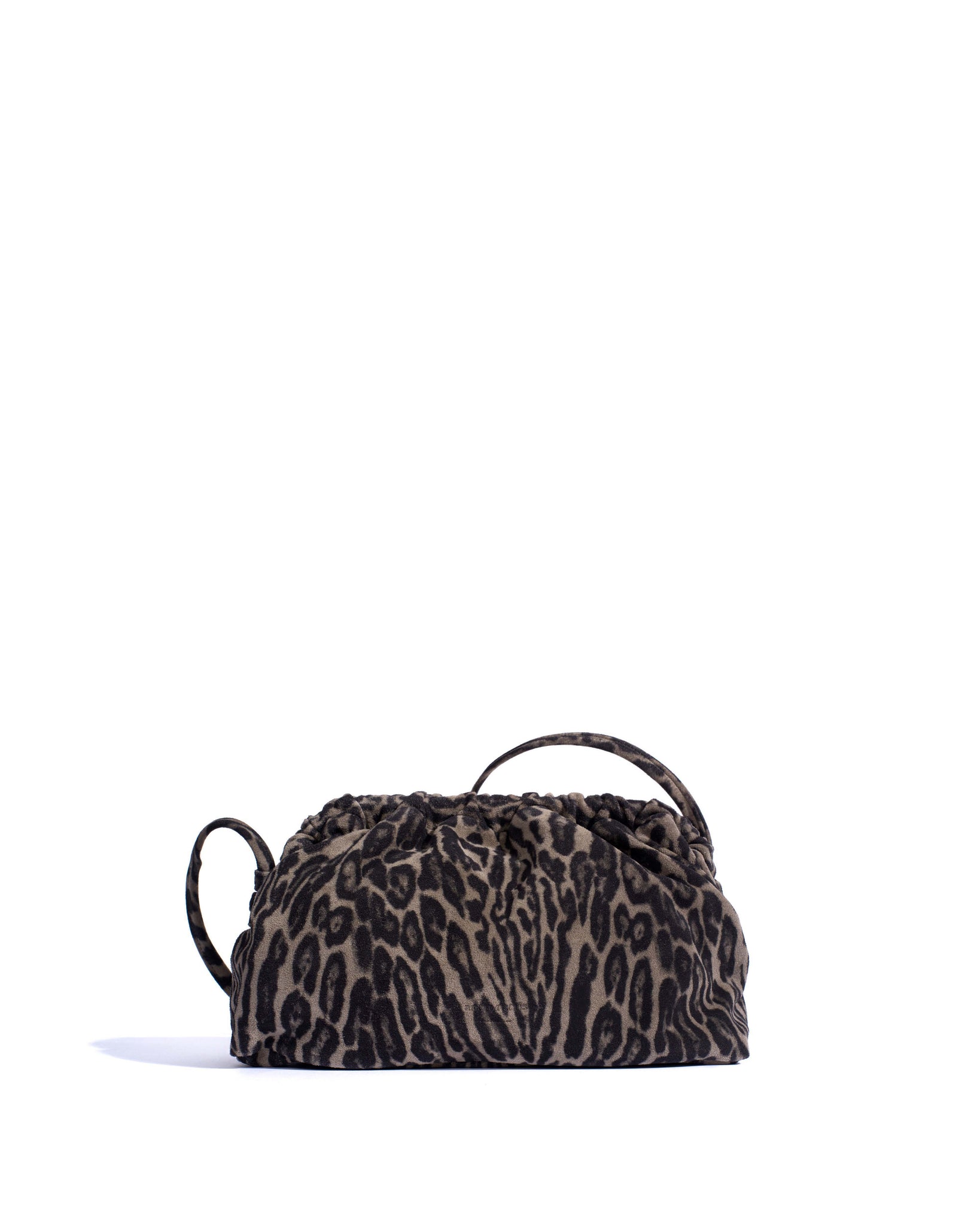 Hally grand cloud bag Calf suede print Snow leopard