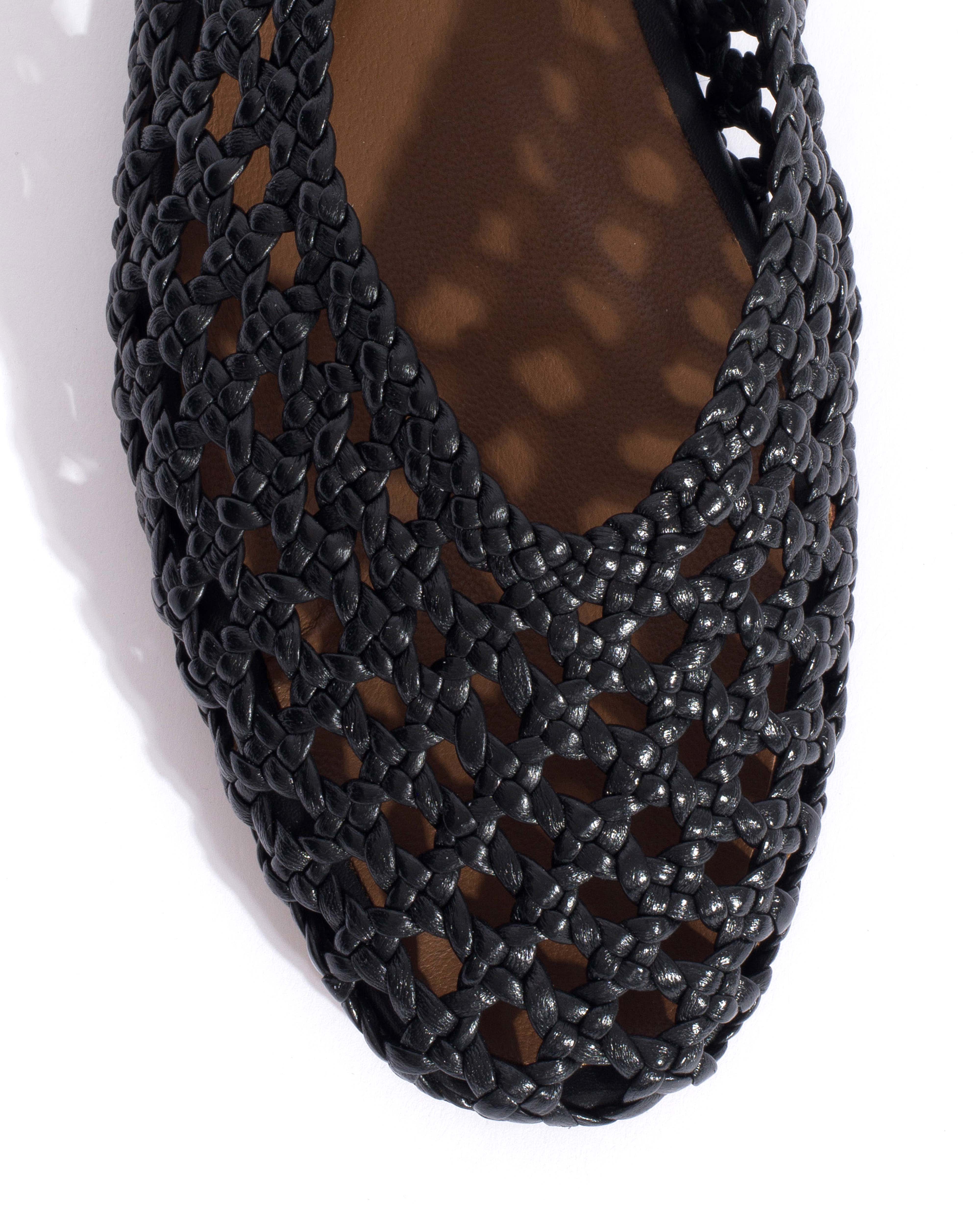 Sessi 10 Hand-braided leather Black
