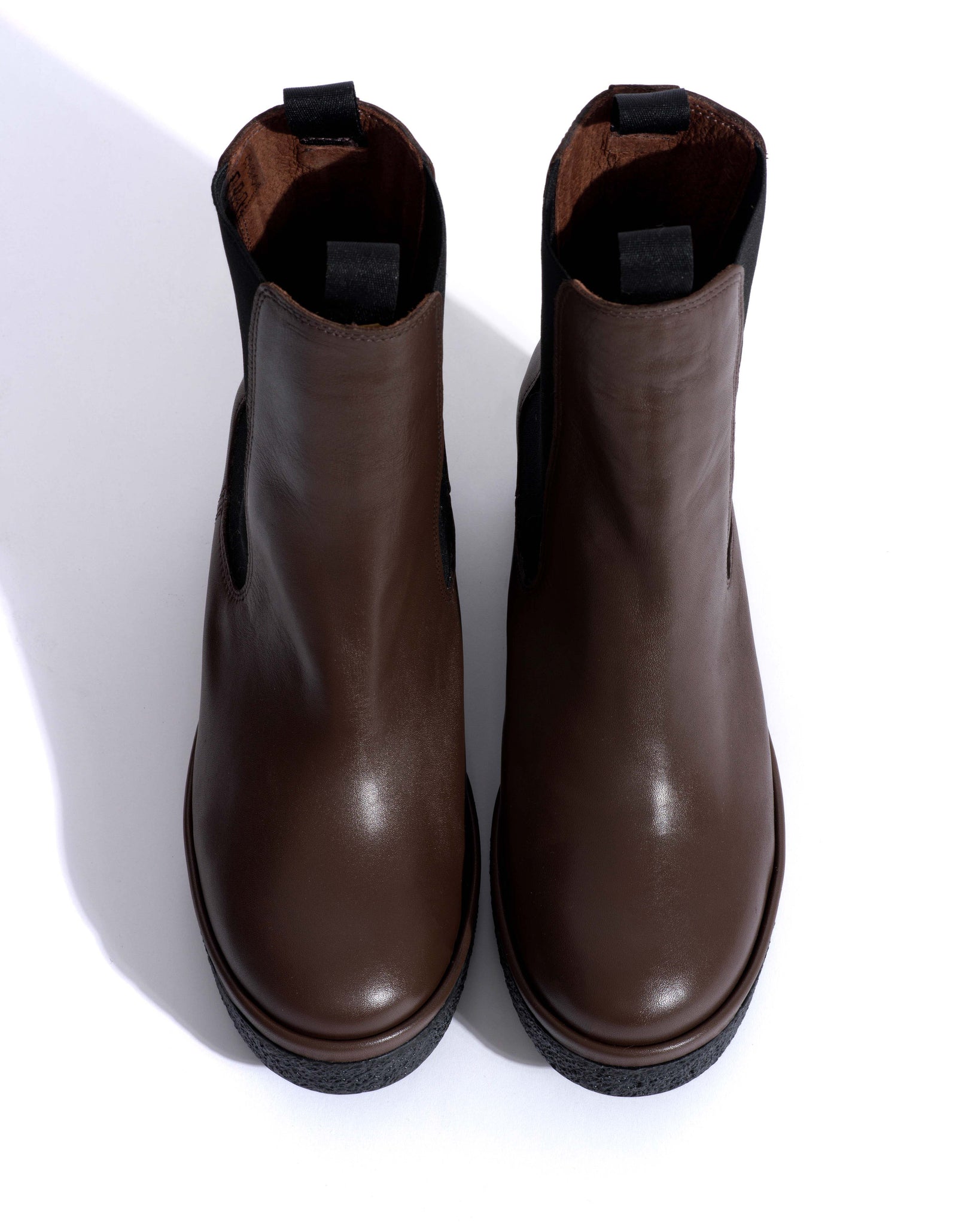 Laurell 65 platform Soft calf & sole Dark taupe & black