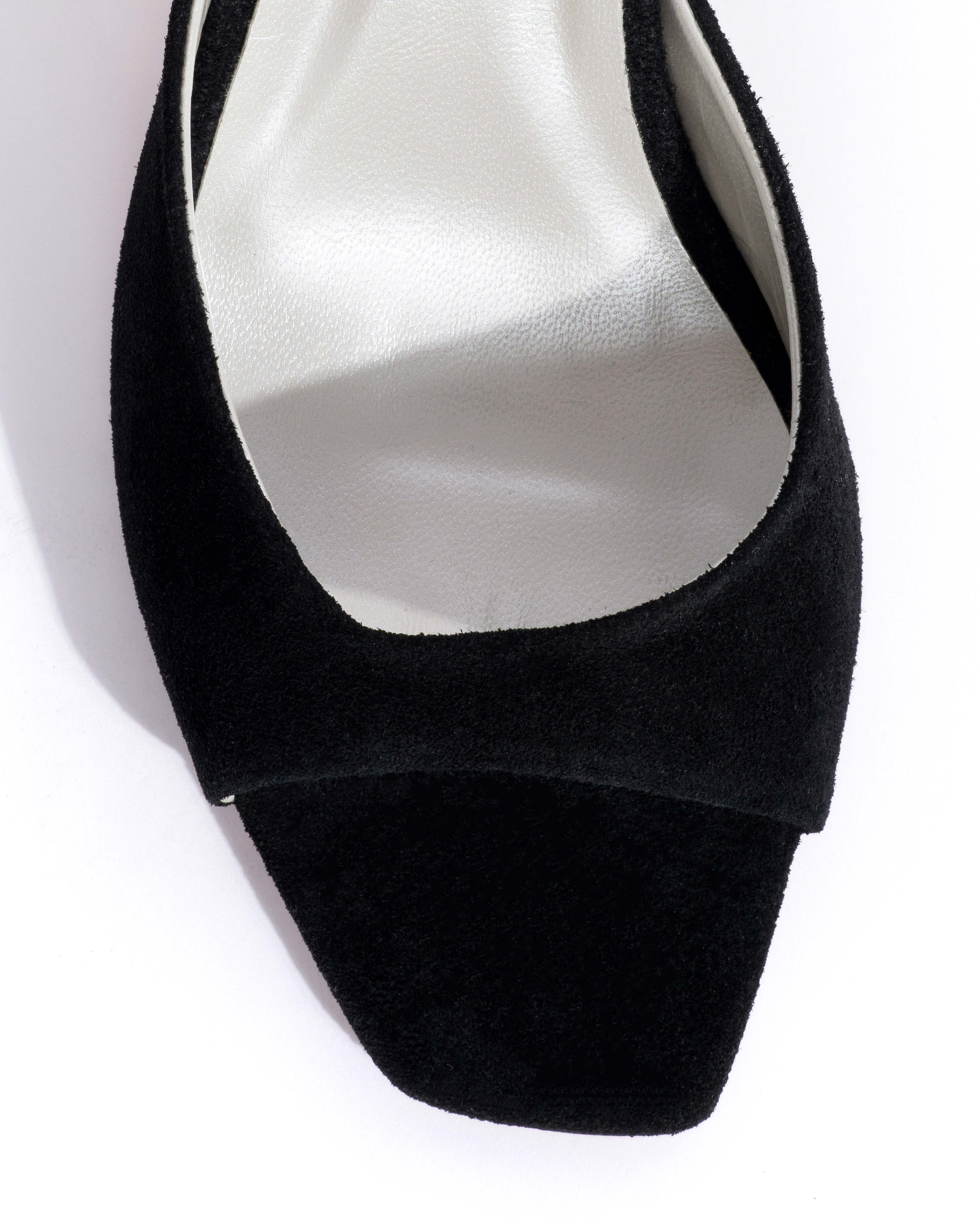 Mazy 75 Calf suede & lining Black & silver