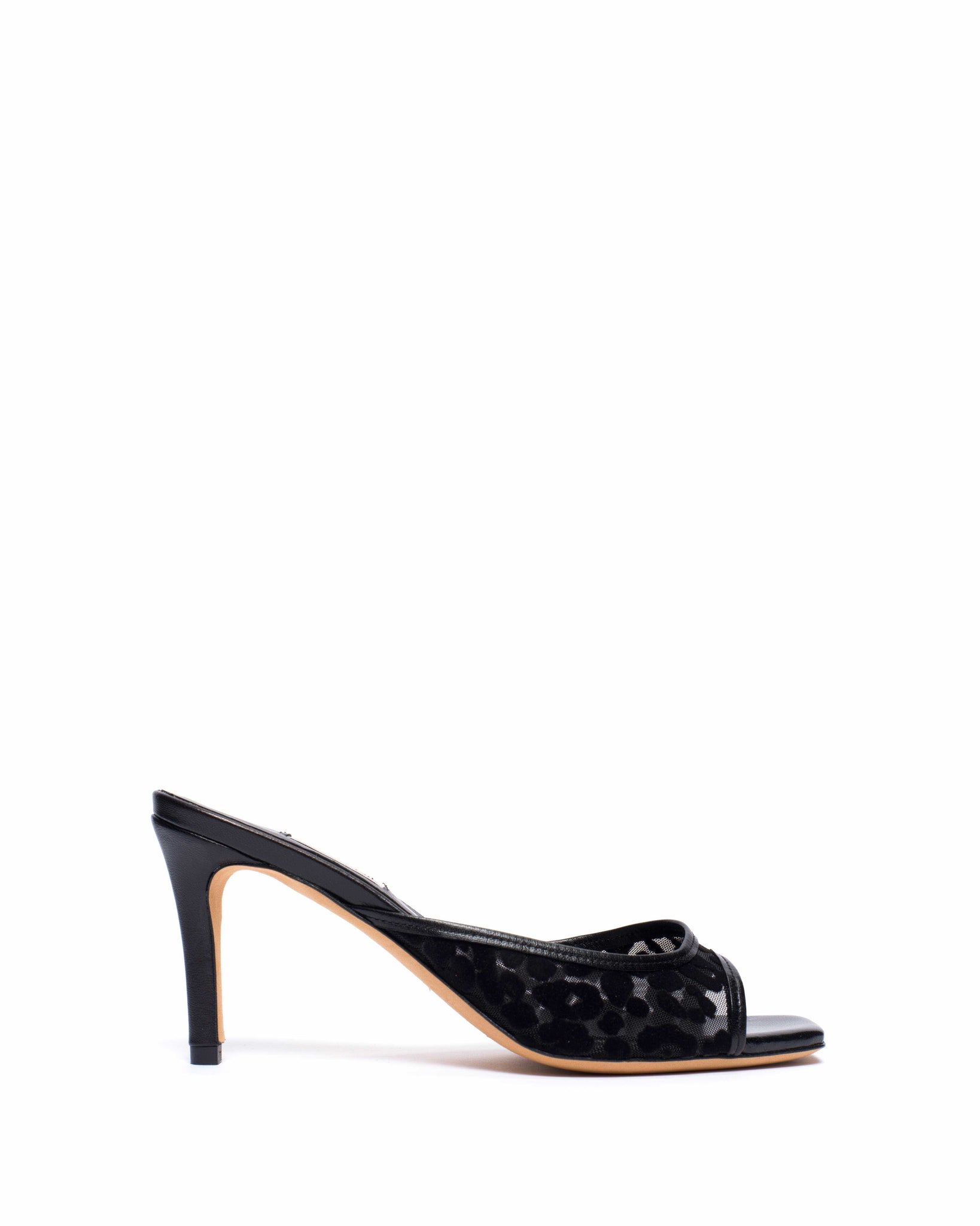 Mazy 75 mosquito Shiny lamb & mosquito velvet leopard Black - Anonymous Copenhagen