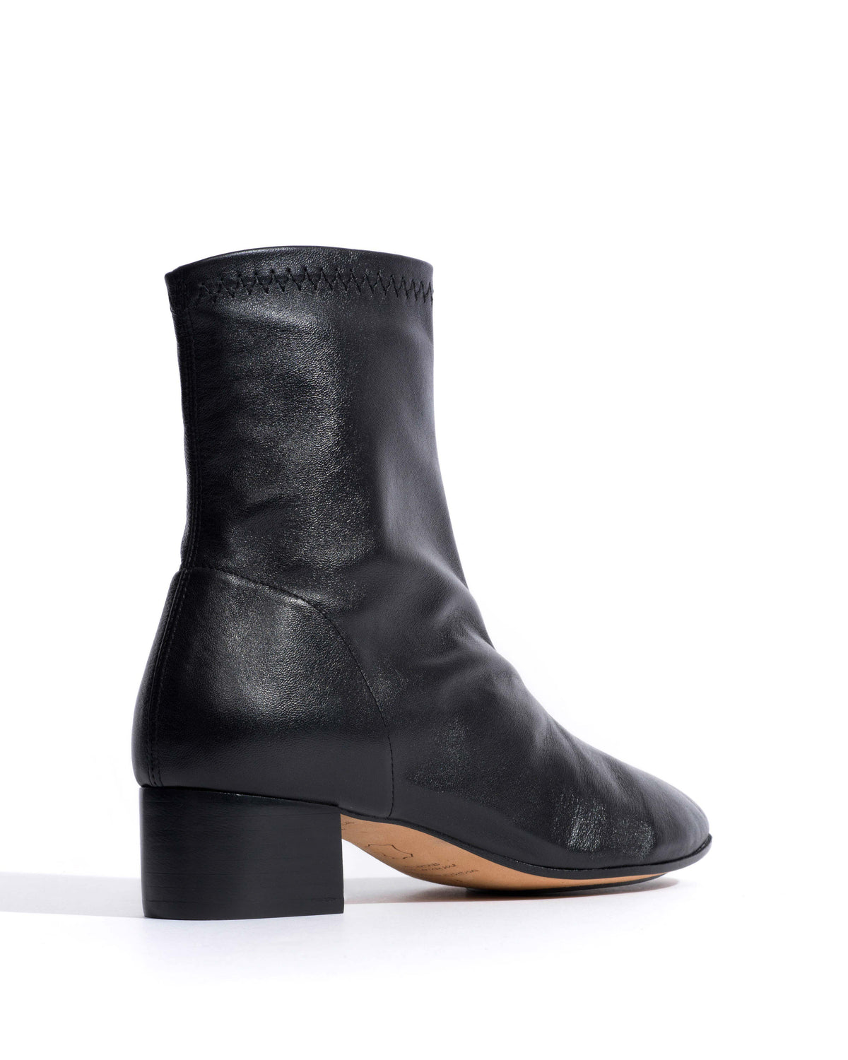 Hanny 40 stacked stretch Silky lamb Black