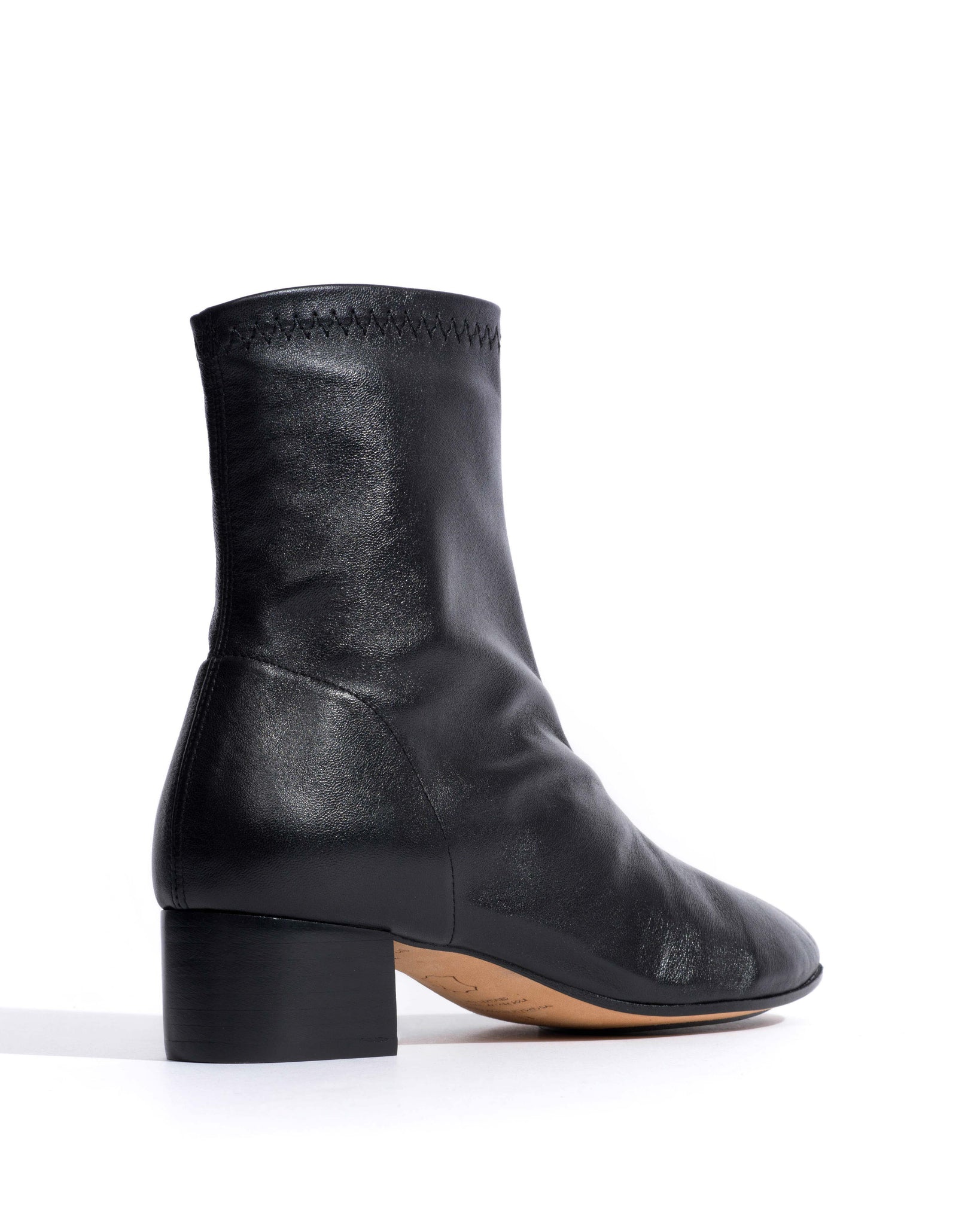 Hanny 40 stacked stretch Silky lamb Black