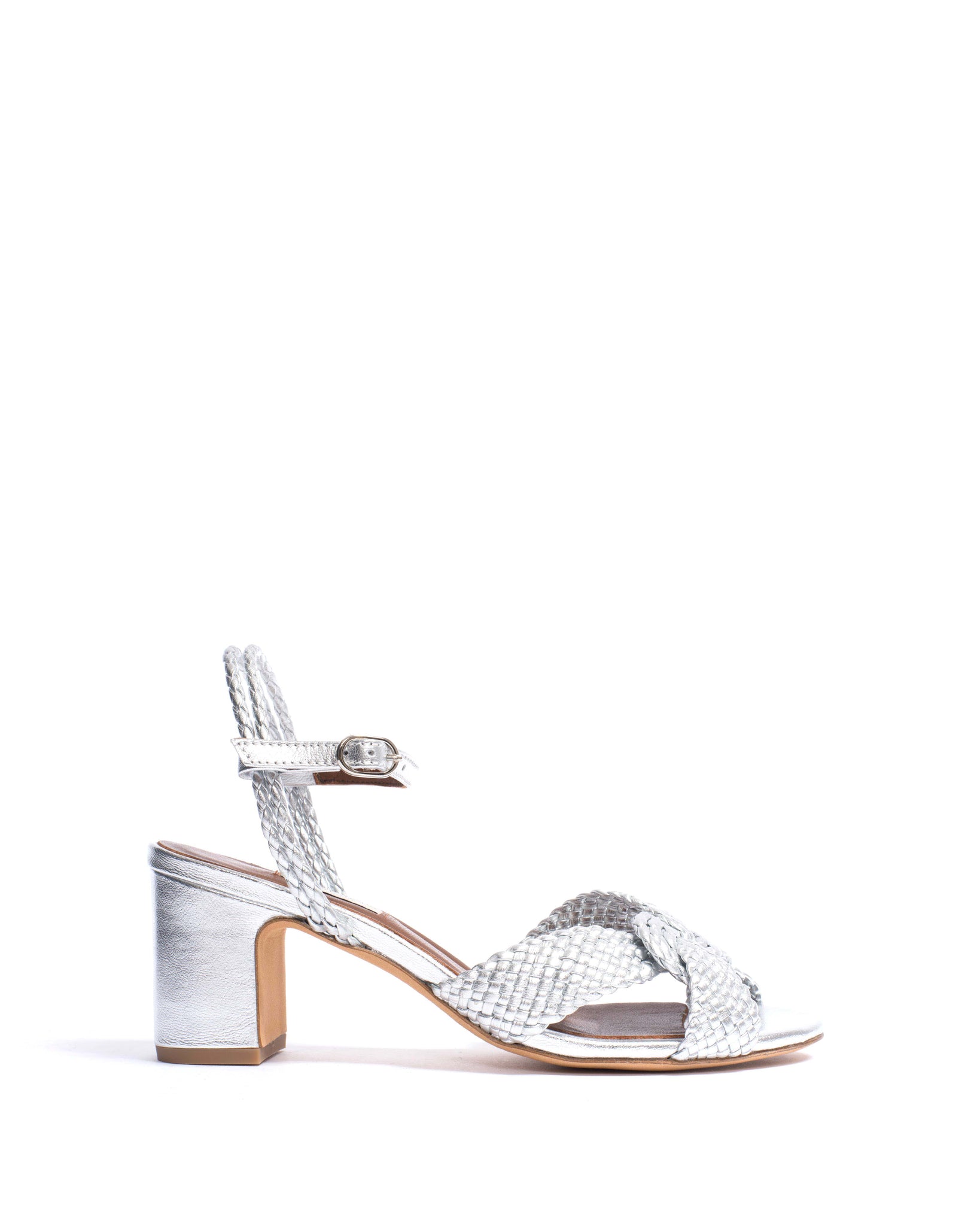 Dilaya 55 Hand-braided leather Silver