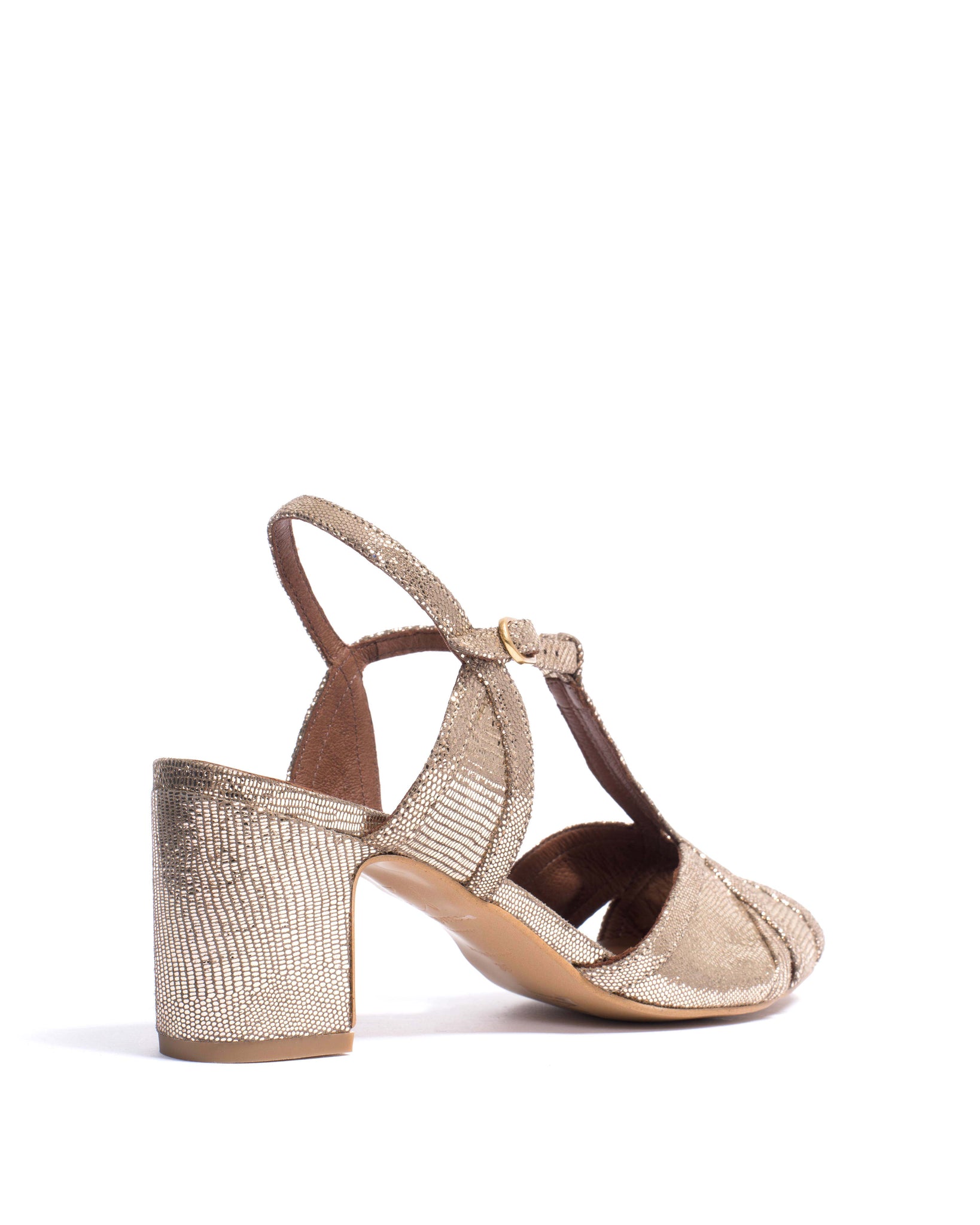 Therese 55 Lizard metallic goat Vintage champagne