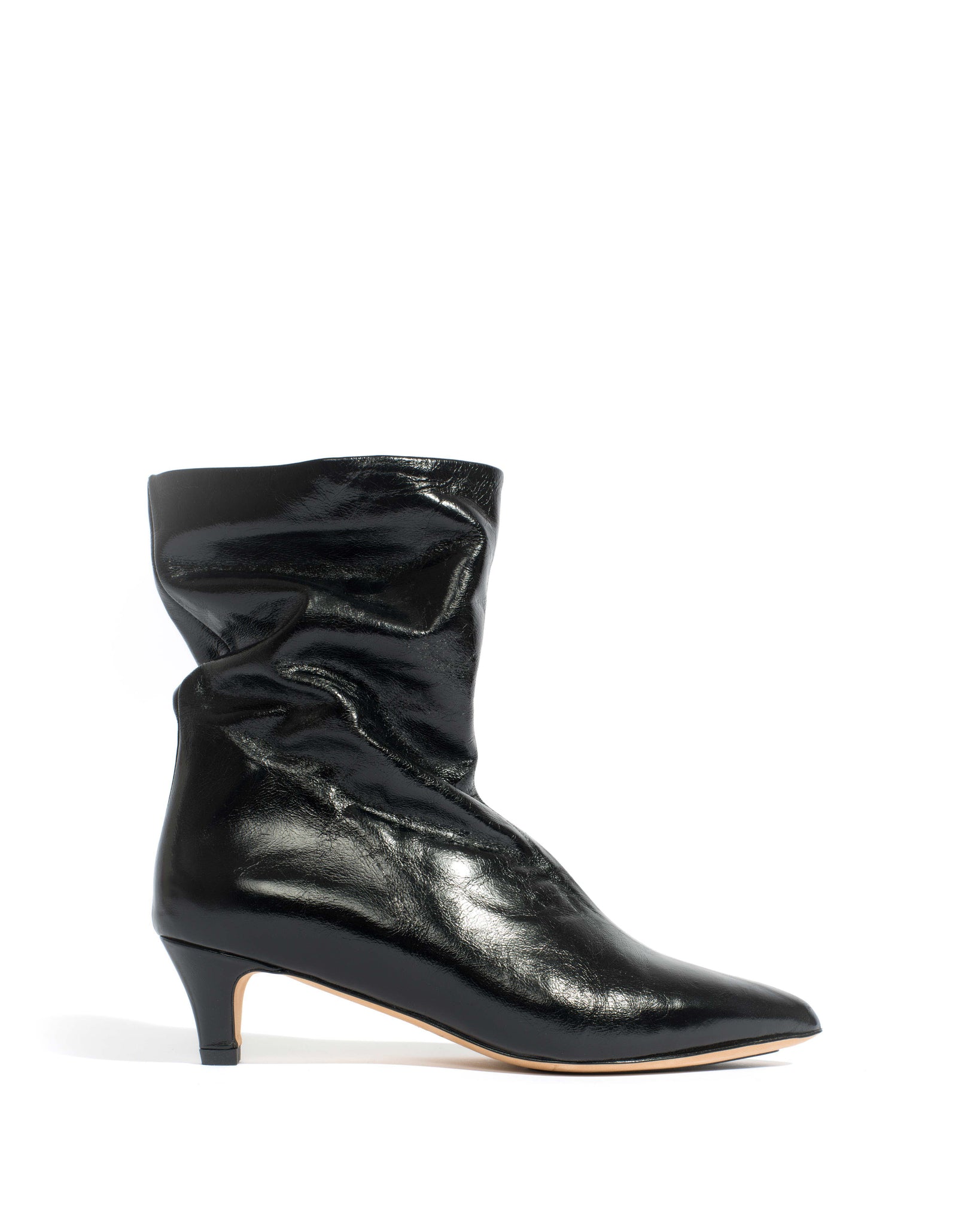 Sweeney 40 stiletto Crinkled soft calf Black
