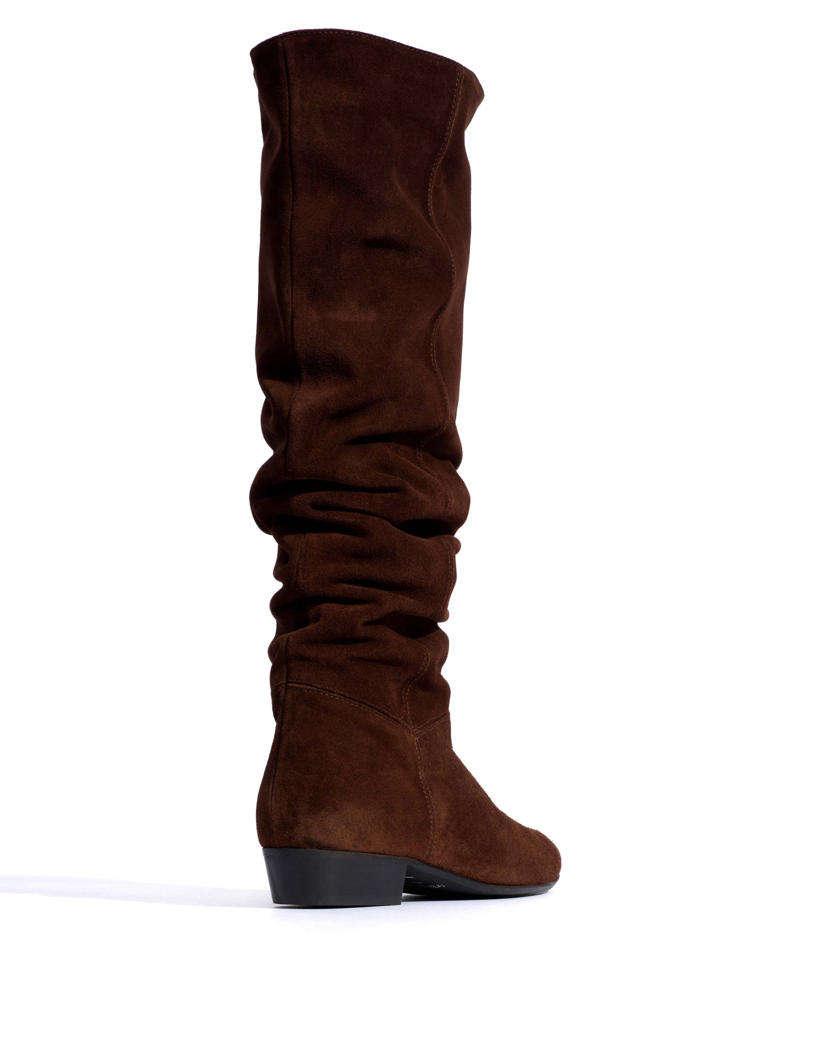 Jadah 20 Calf suede & sleek leather Chocolate - Anonymous Copenhagen High shaft boots