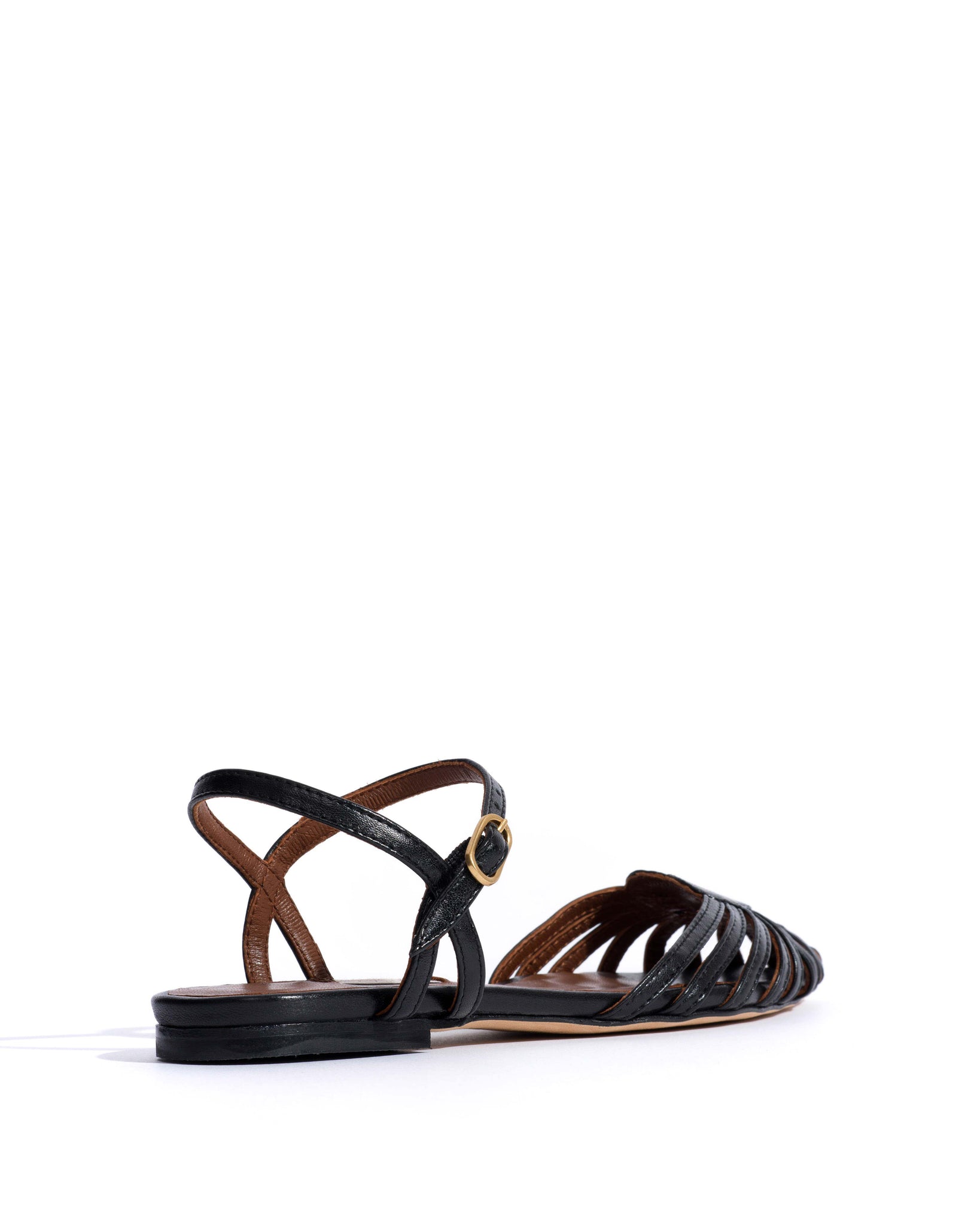 Keesha 10 Shiny lamb Black - Anonymous Copenhagen Flat sandals