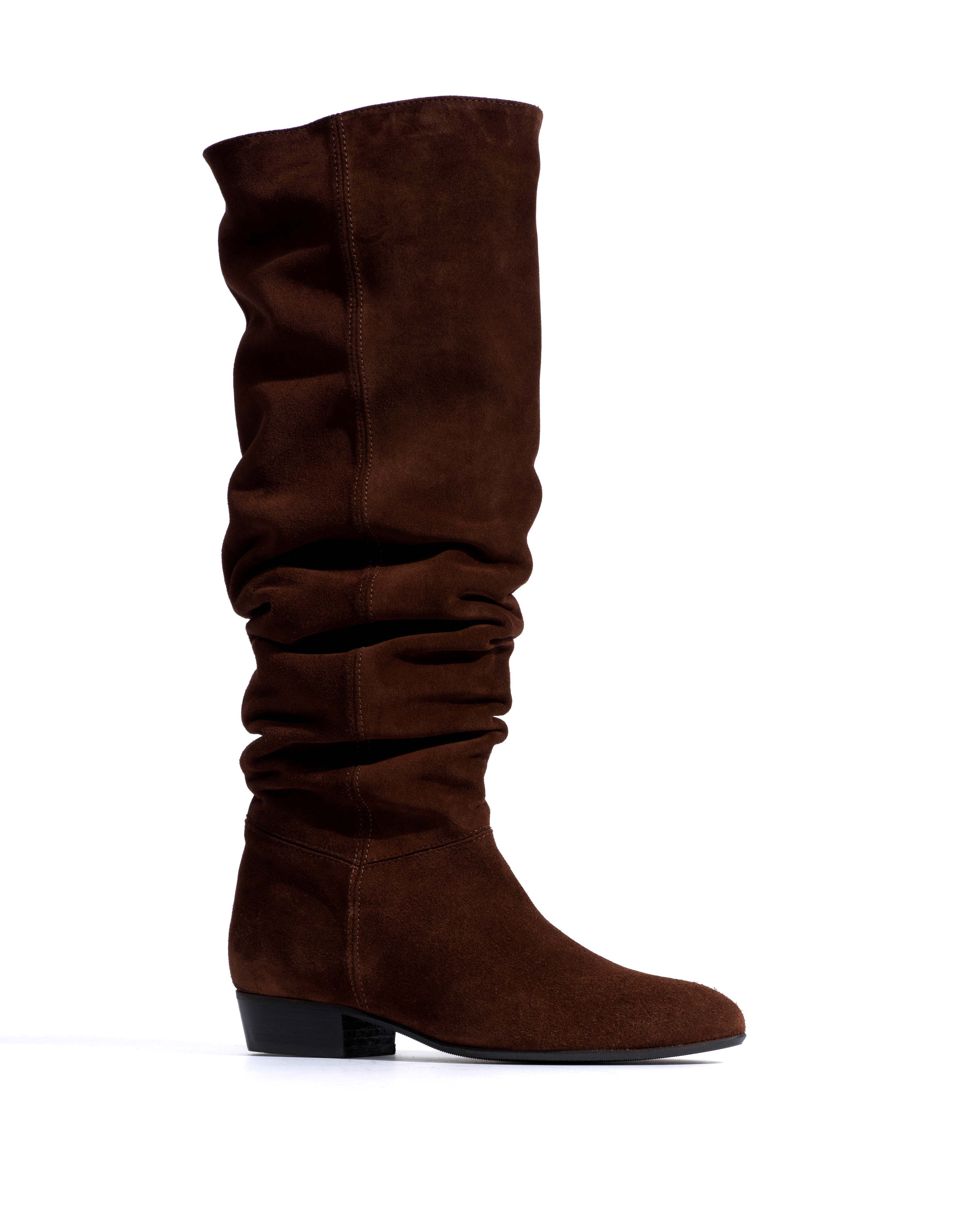 Jadah 20 Calf suede & sleek leather Chocolate