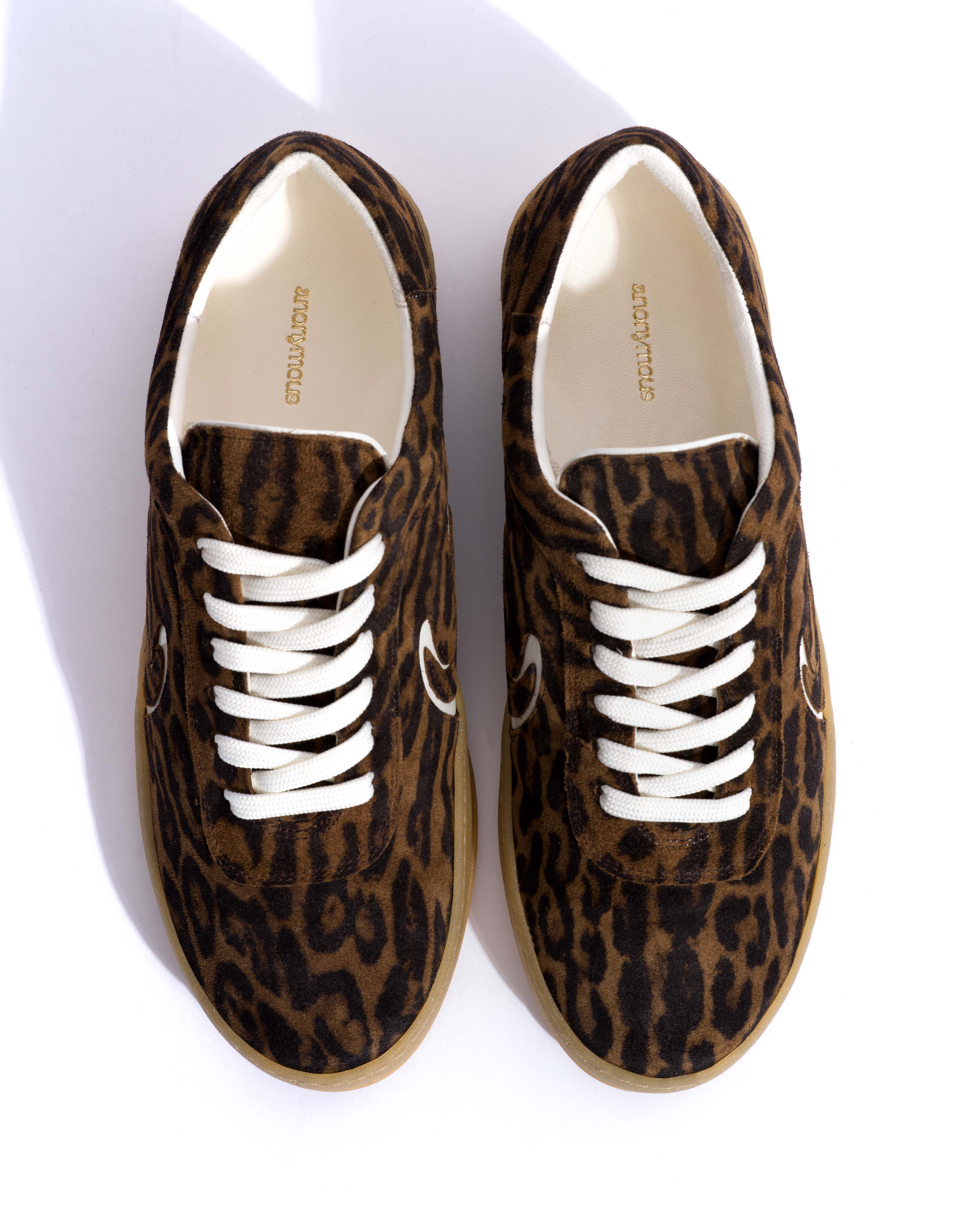 Blaire Calf suede print & polished soft calf Jaguar & white sand