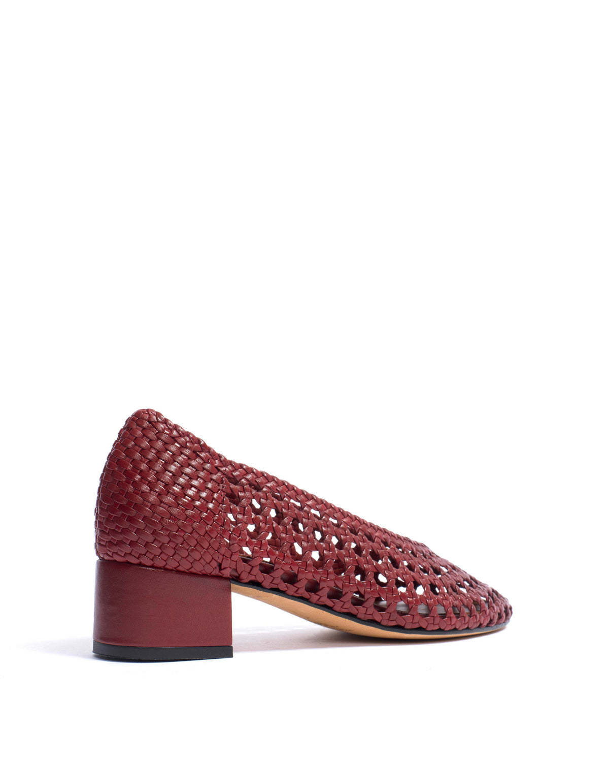 Sessi 40 hand-braided Hand-braided leather Pomegranate