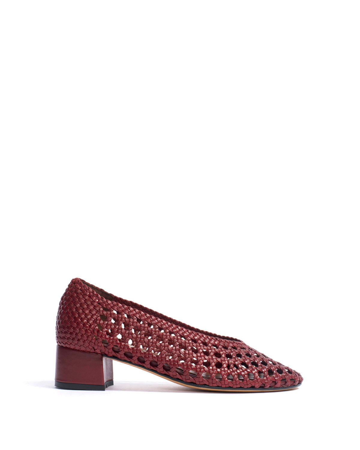 Sessi 40 hand-braided Hand-braided leather Pomegranate