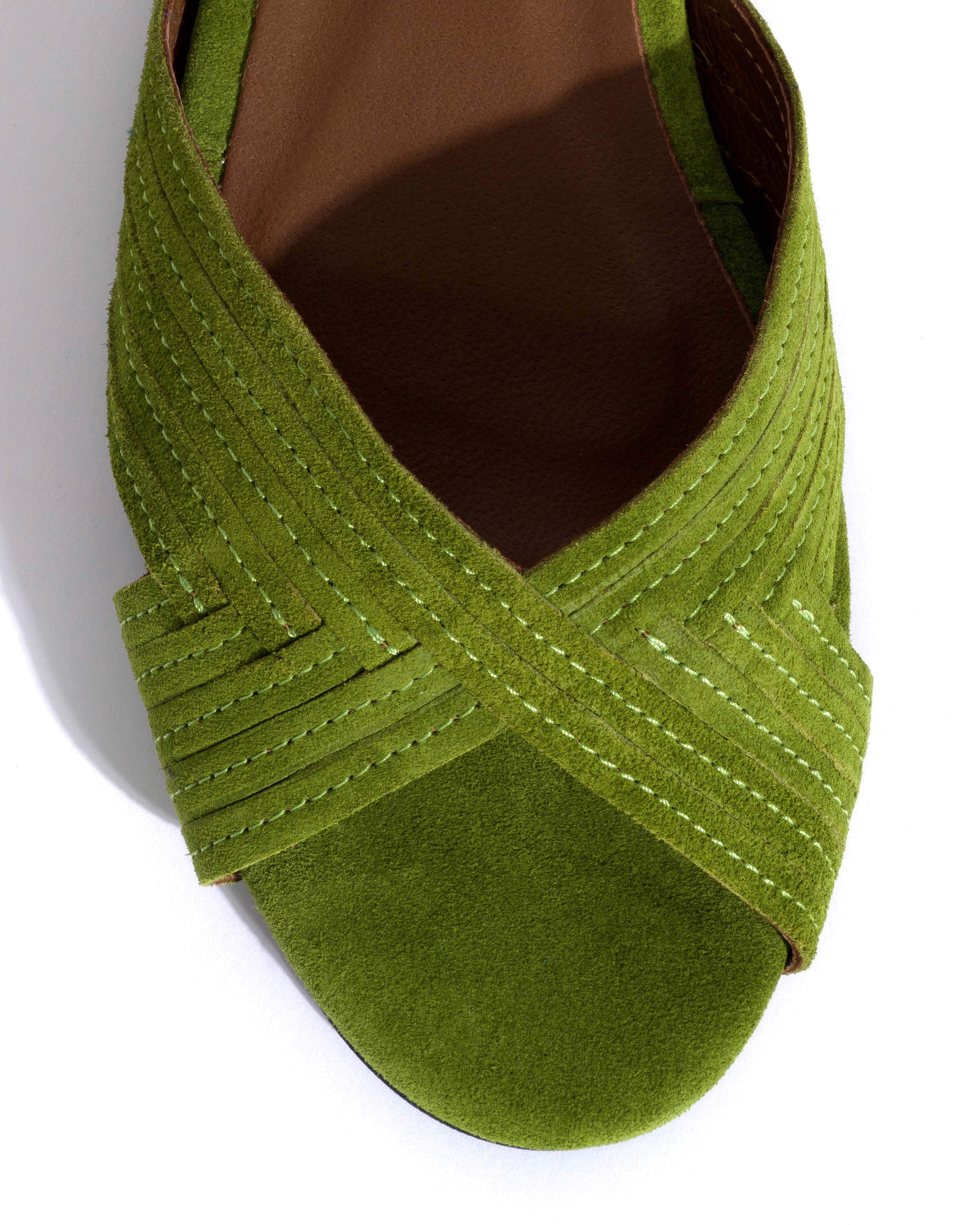Niabi 10 Calf suede Grass green