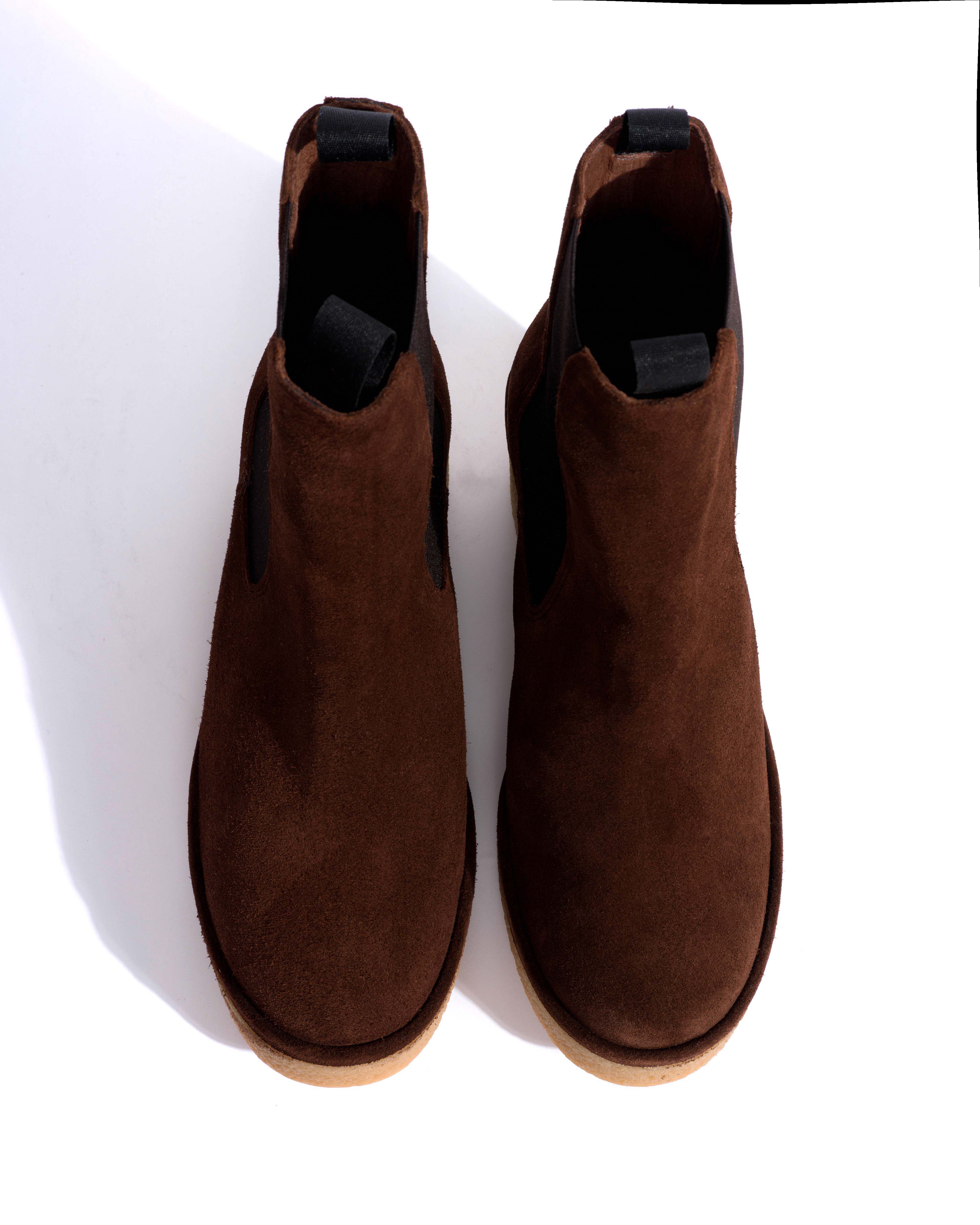 Laurell 65 platform Calf suede & sole Chocolate & natural