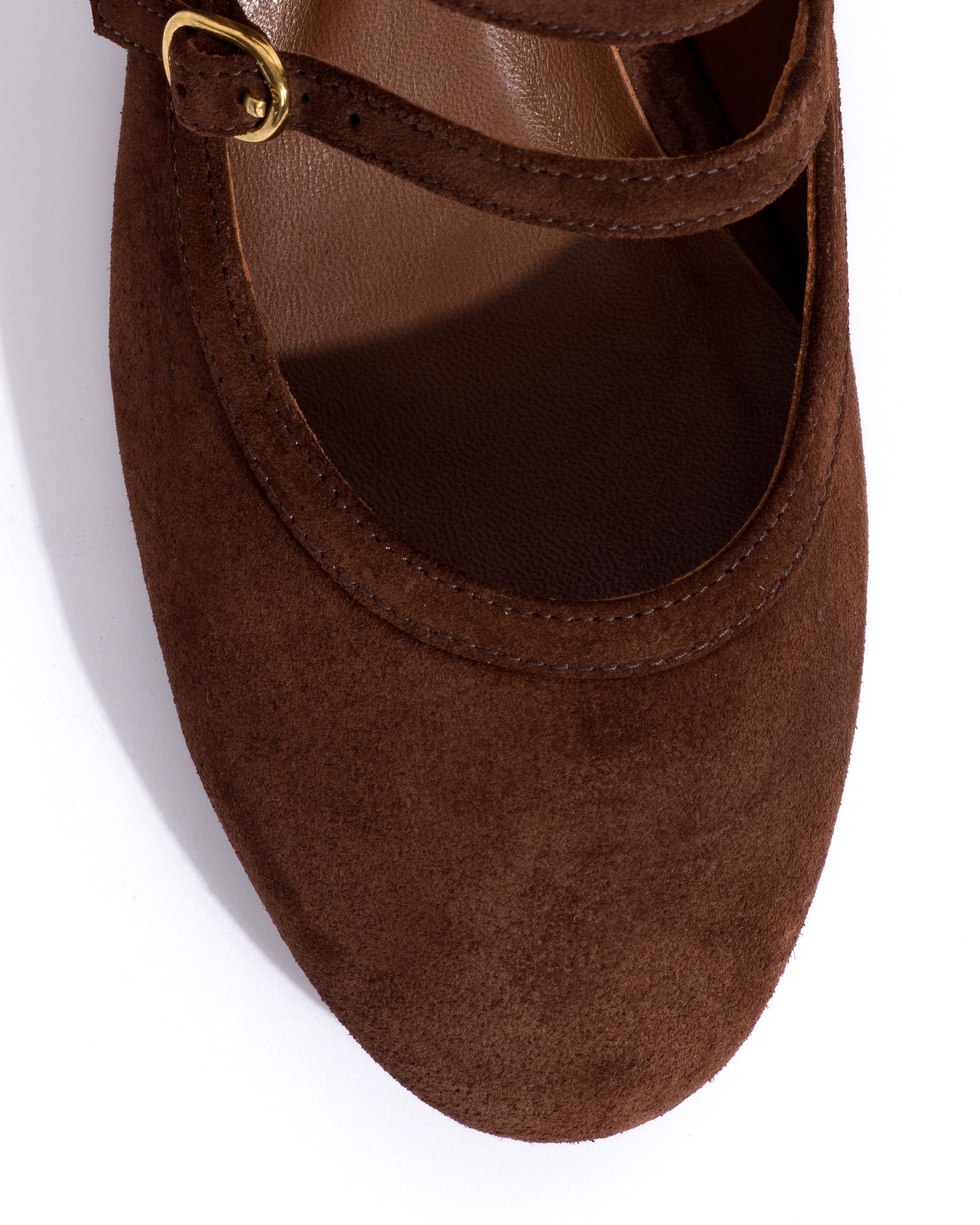 Balie 40 Calf suede Chocolate