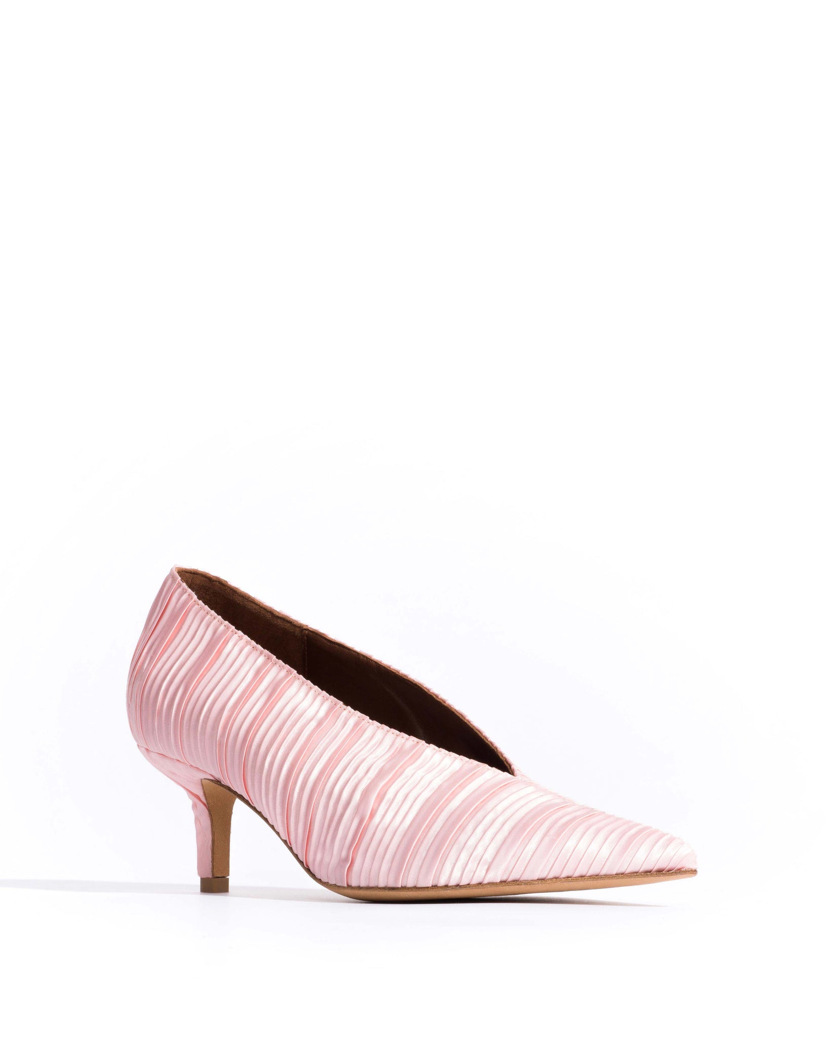 Phia 55 pin Pleated satin Dreamy pink