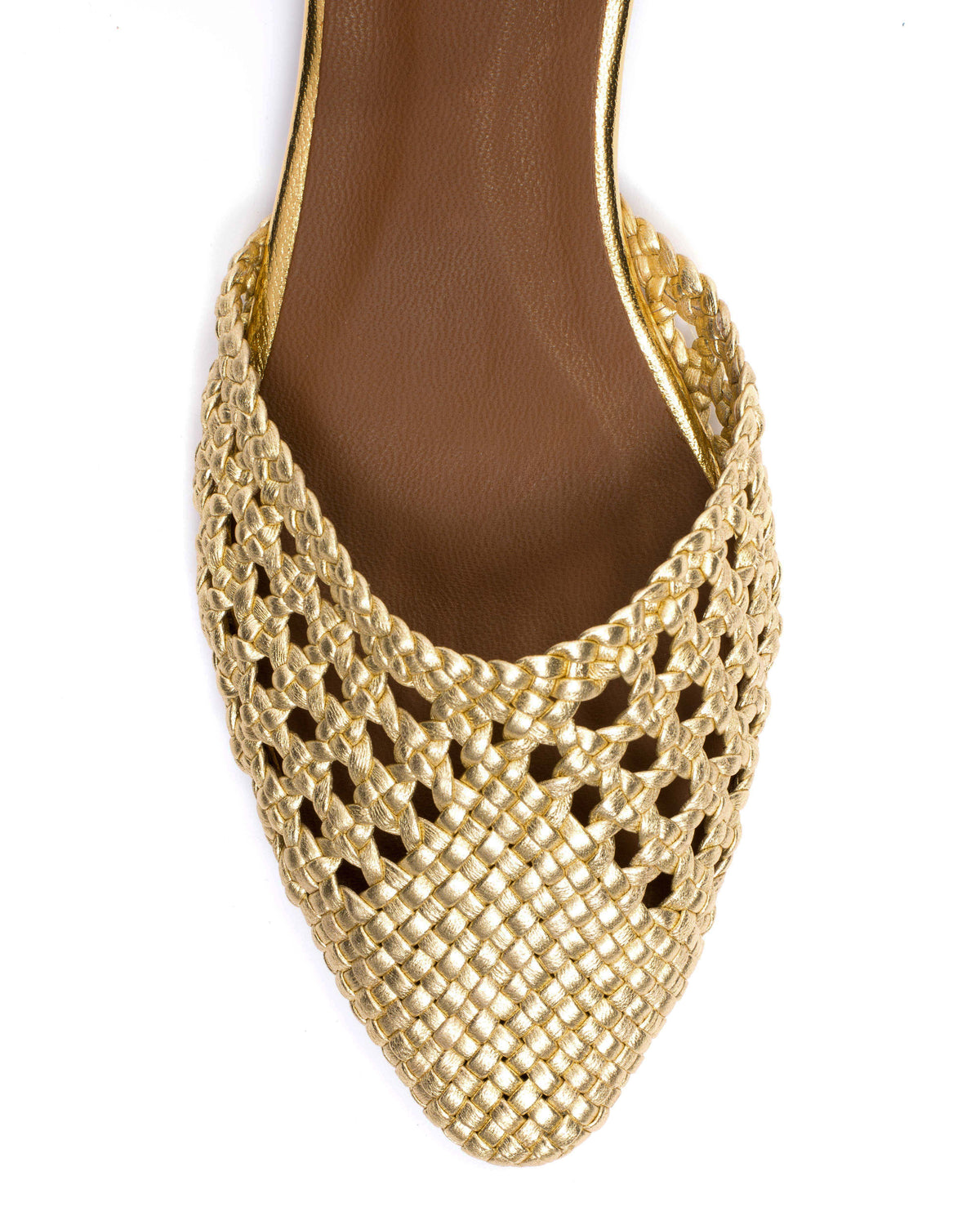 Senara 10 hand-braided Hand-braided leather Gold