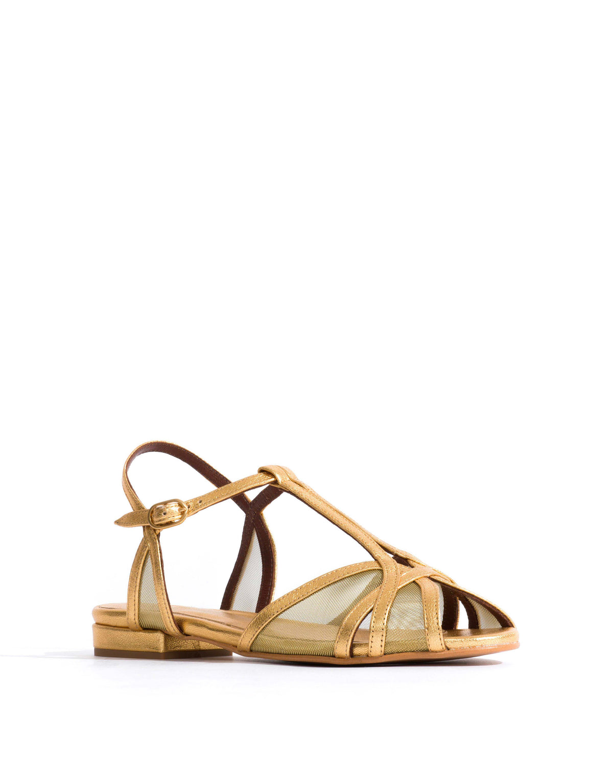 Therese 20 mesh Metallic goat & mesh Gold