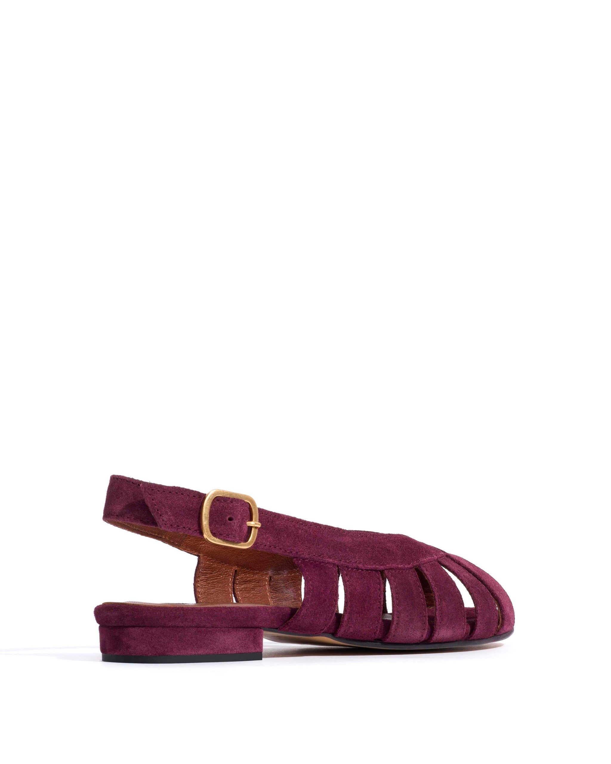 Sophie 20 Calf suede Fig purple - Anonymous Copenhagen Flat sandals