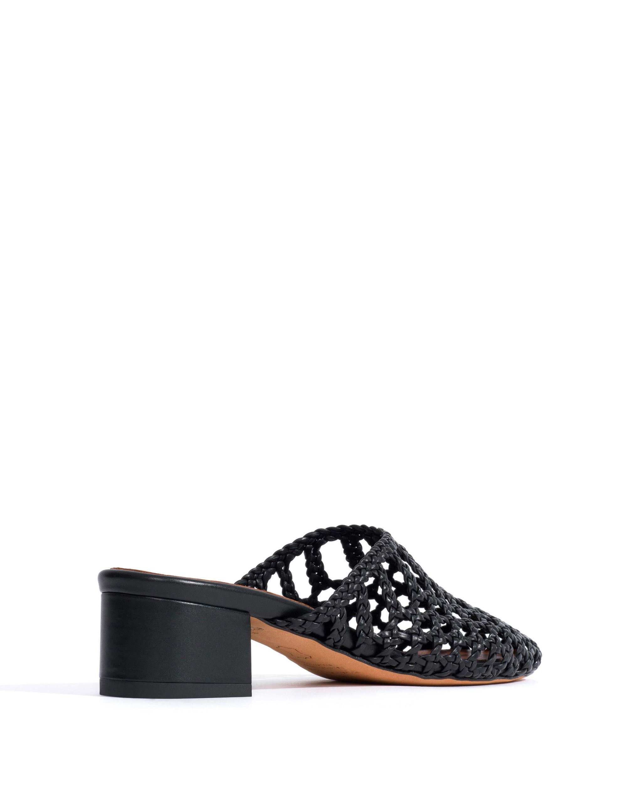 Sabrina 40 hand-braided Hand-braided leather Black - Anonymous Copenhagen Heels