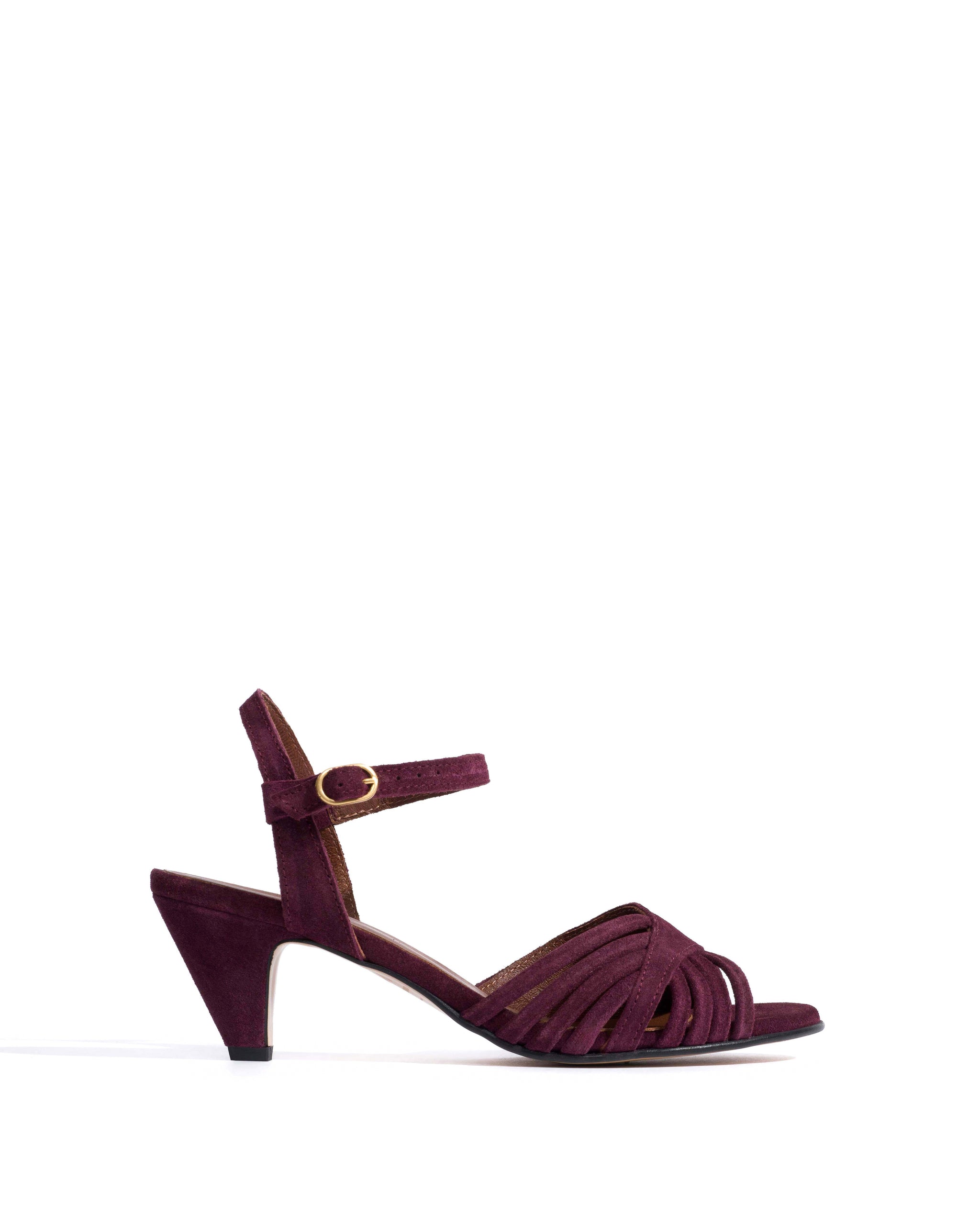 Hermine 50 stiletto Calf suede Fig purple - Anonymous Copenhagen Heels