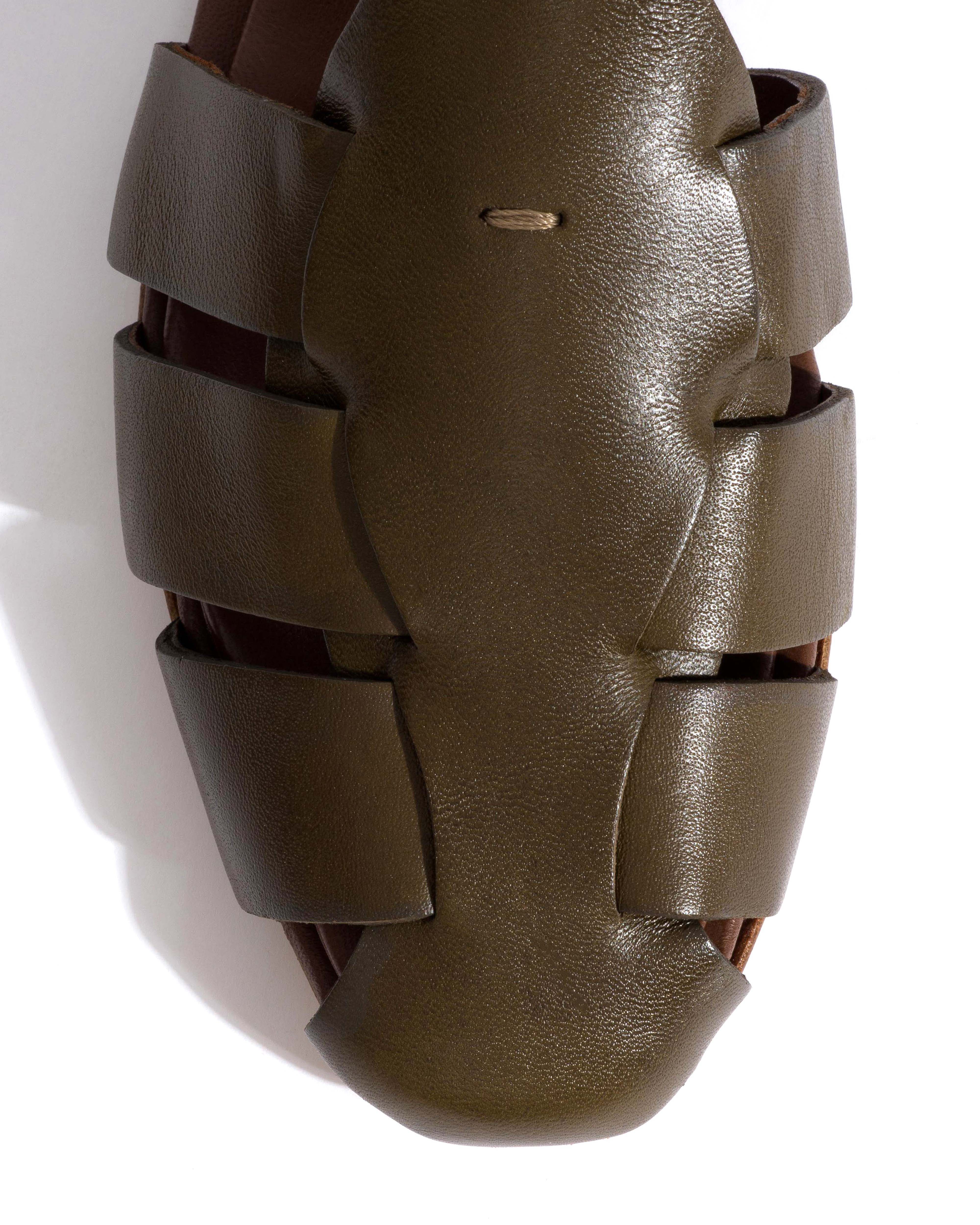 Lain flats Vegetal soft calf Forrest green