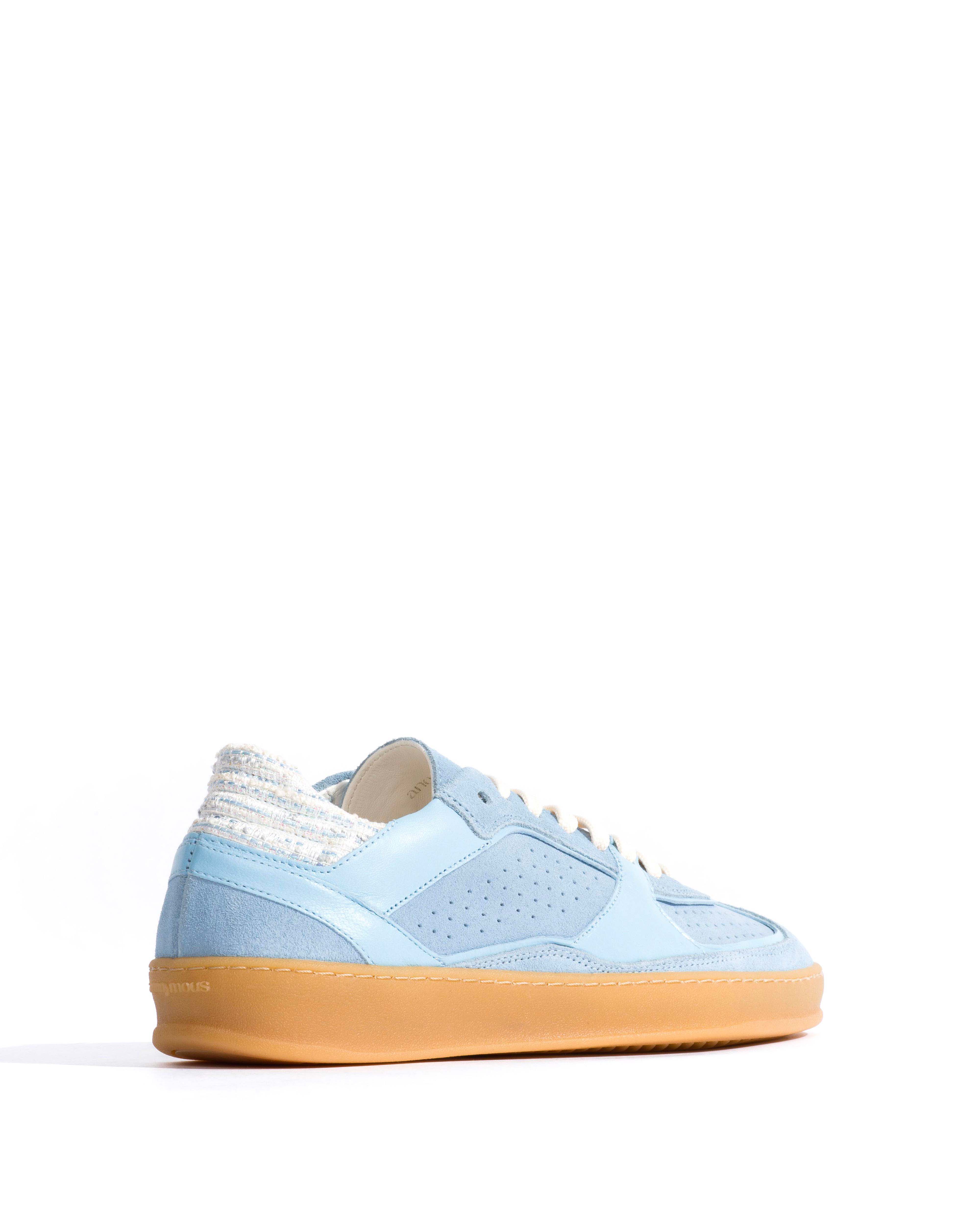 Dabbie Calf suede & sleek leather & boucle Porcelain blue & white porcelain blue
