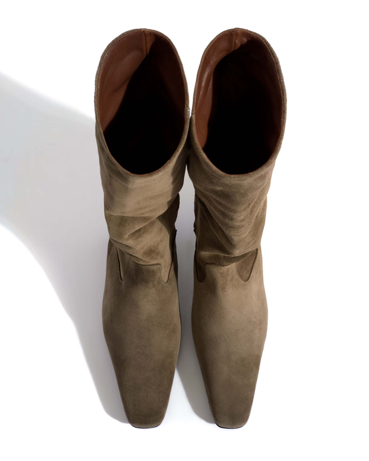 Tess Calf suede Dried olive
