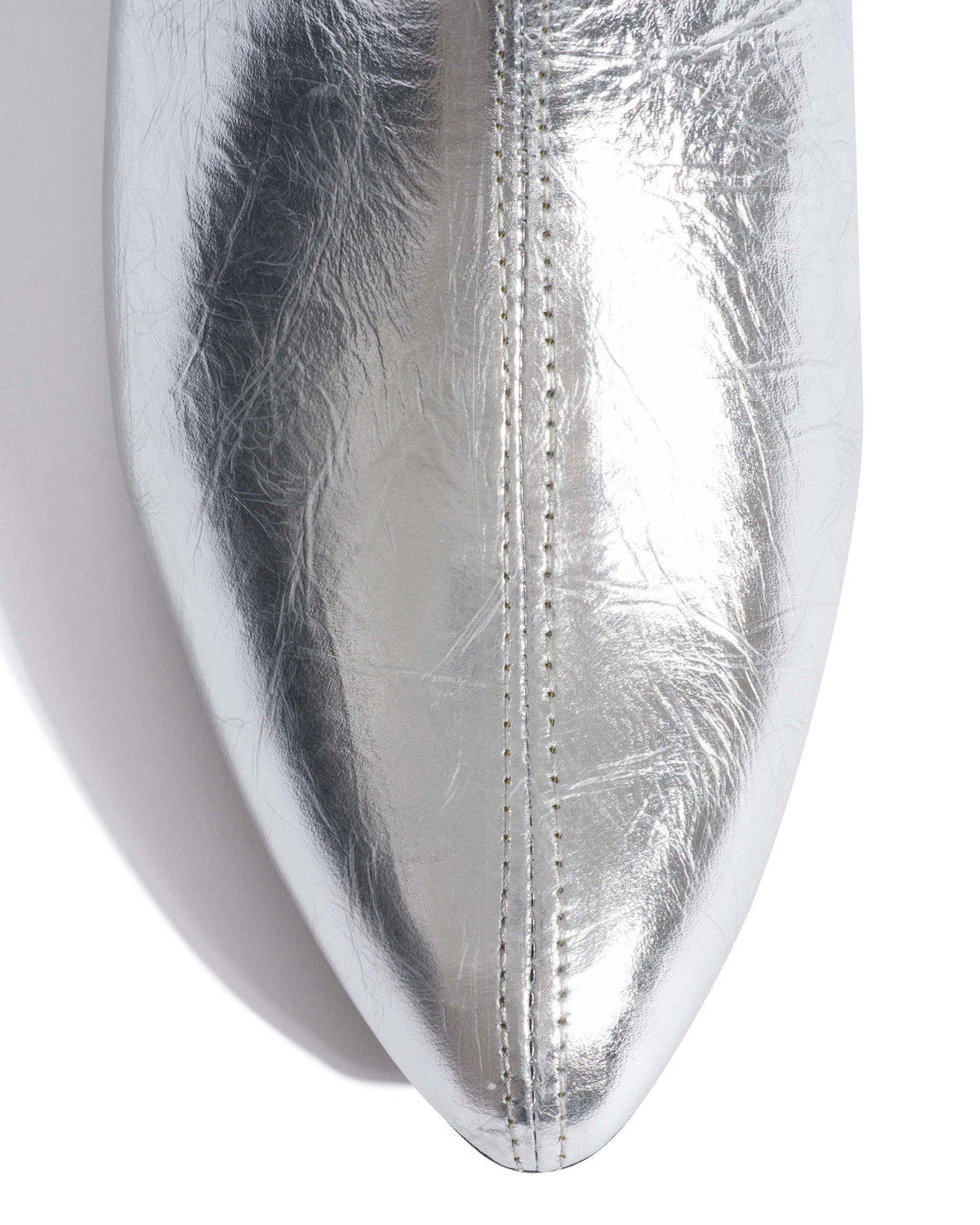 Rita Crinkled metallic lamb Silver