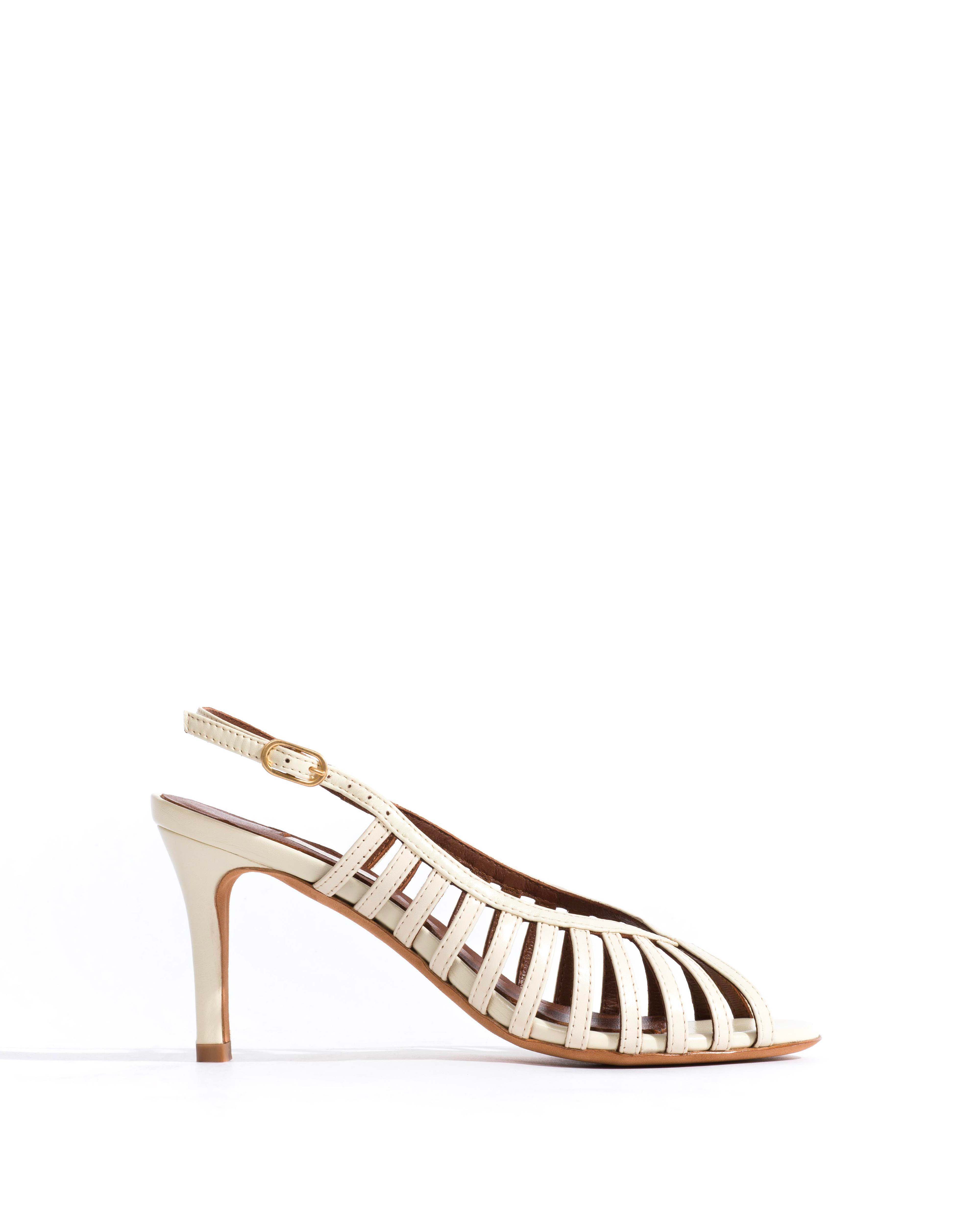 Carminho 75 Crinkled polished goat White sand