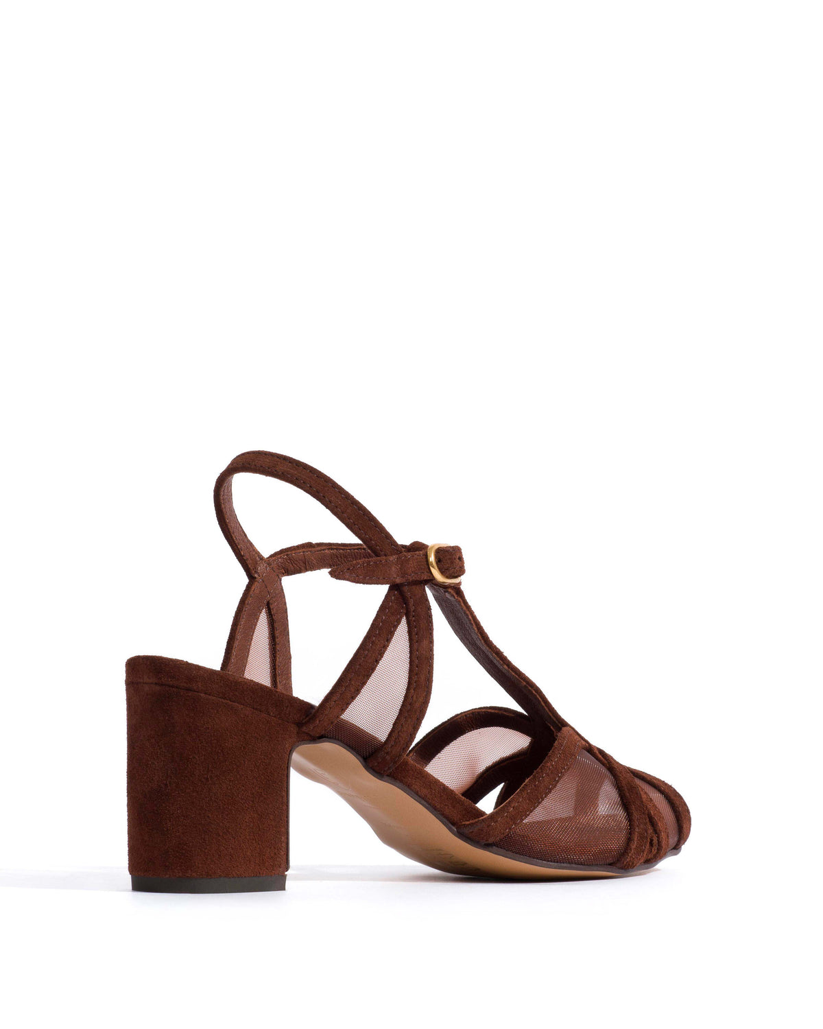 Therese 55 mesh Calf suede & mesh Chocolate