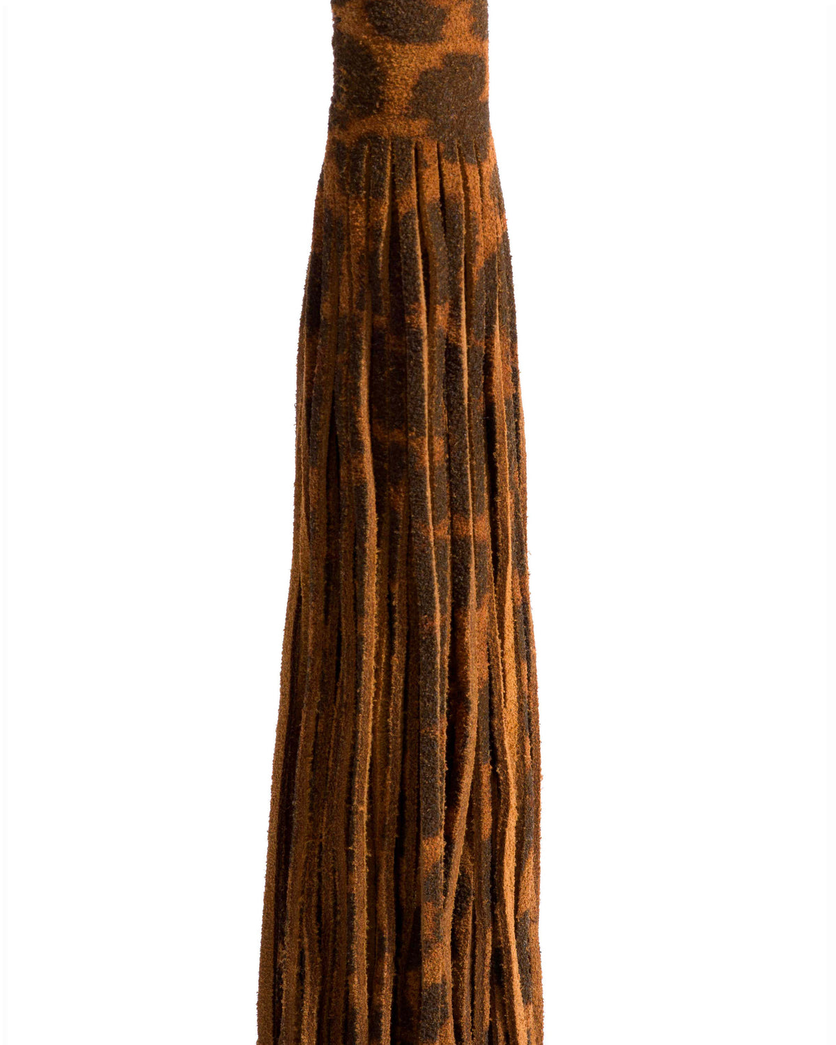 Langley fringe keyring Calf suede print Leopard