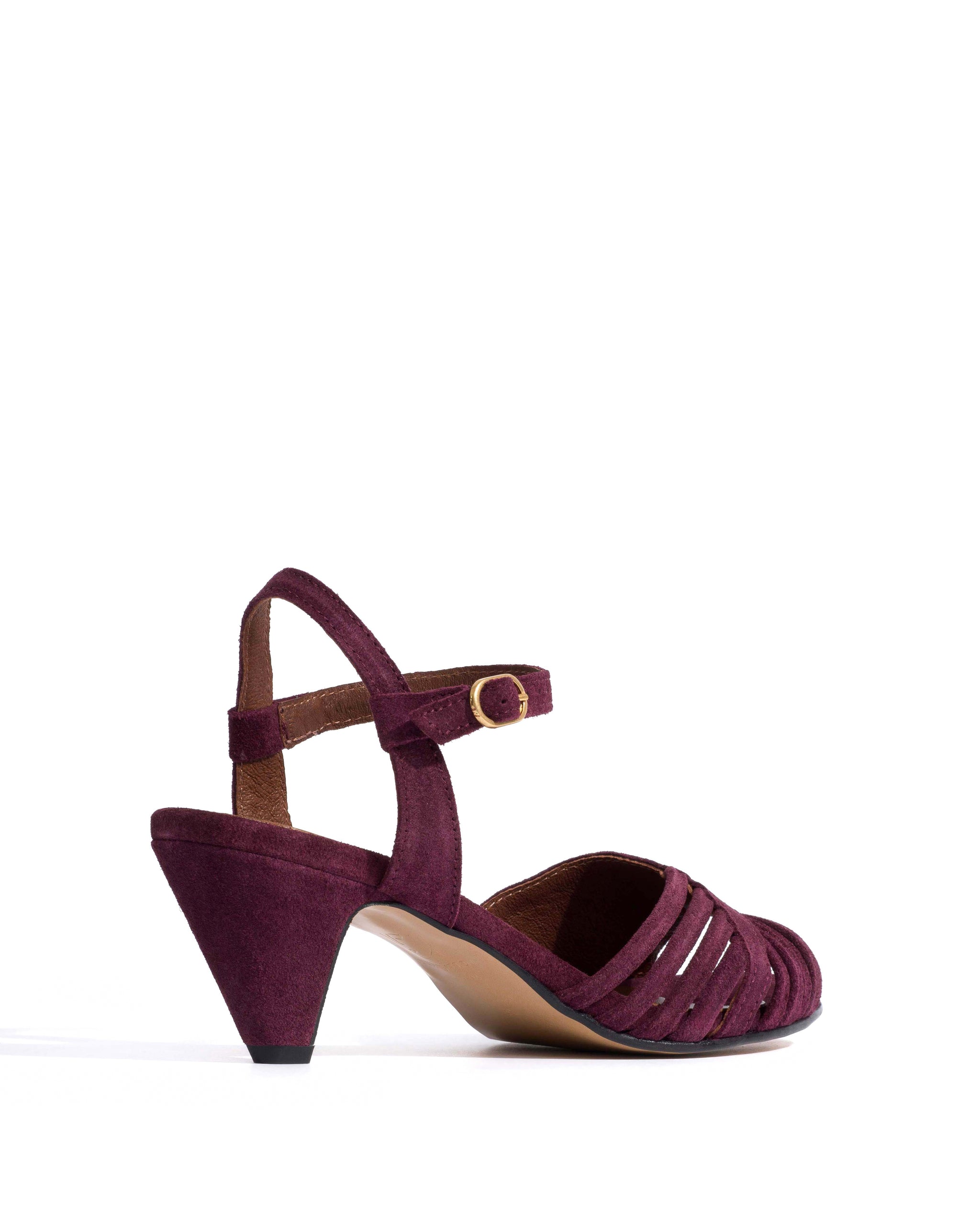 Hermine 50 stiletto Calf suede Fig purple - Anonymous Copenhagen Heels