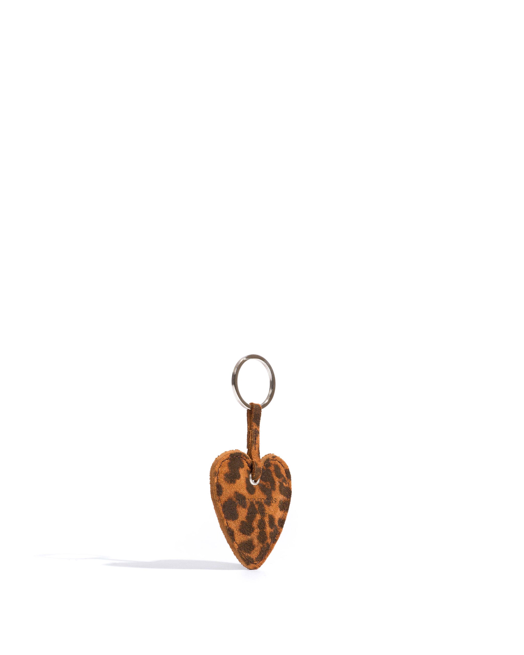 Heart keyring Calf suede print Leopard - Anonymous Copenhagen Small Leather Goods