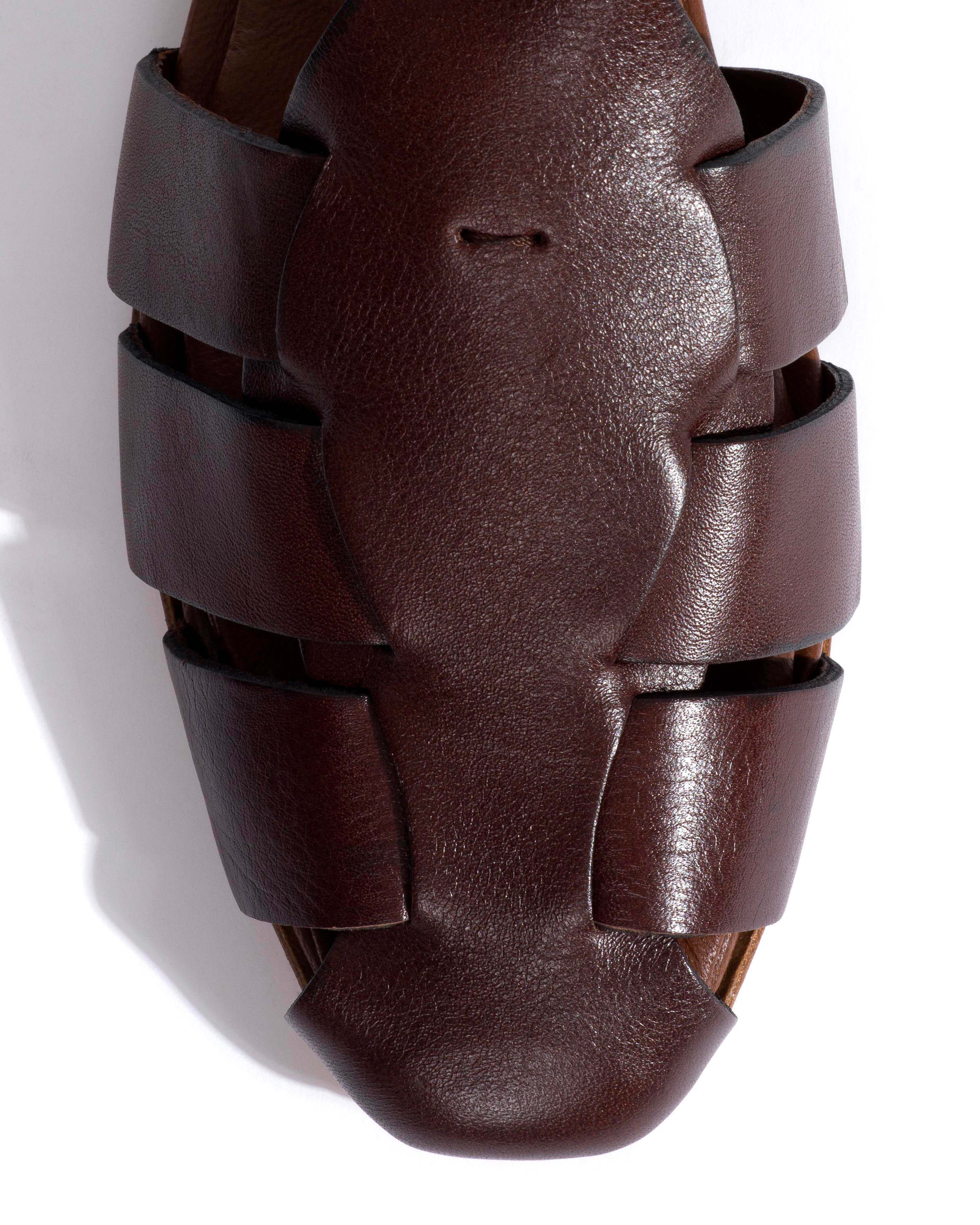 Lain flats Vegetal soft calf Coffee brown