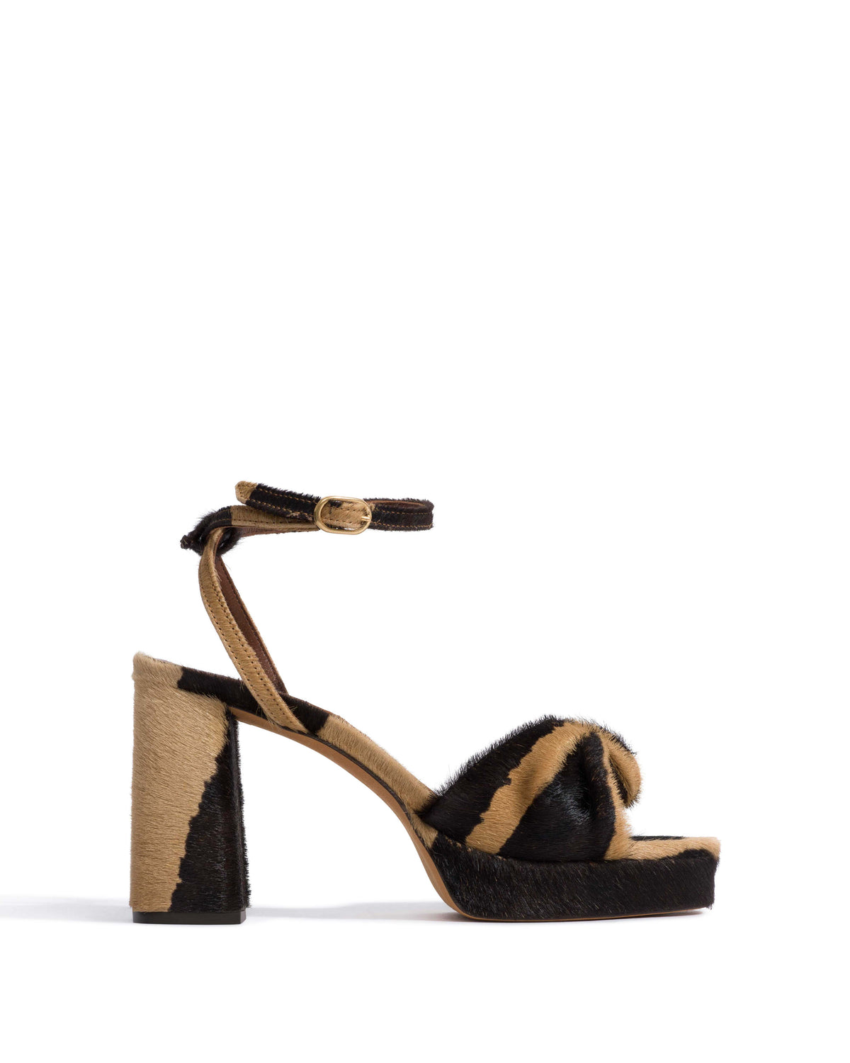 Aliza 85 platform Calf hair Tapir