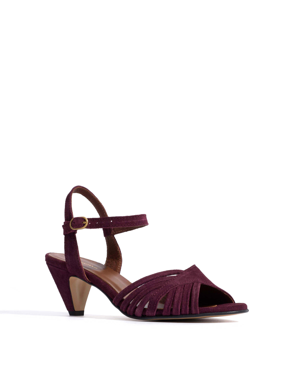 Hermine 50 stiletto Calf suede Fig purple