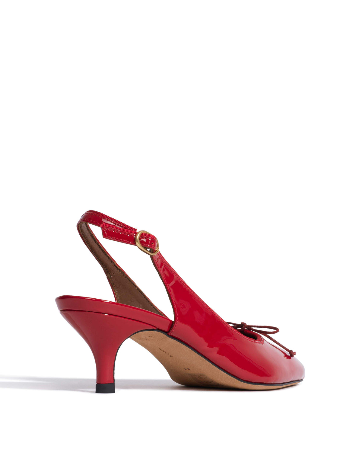 Kasy 50 kitten Polished soft calf Ruby red