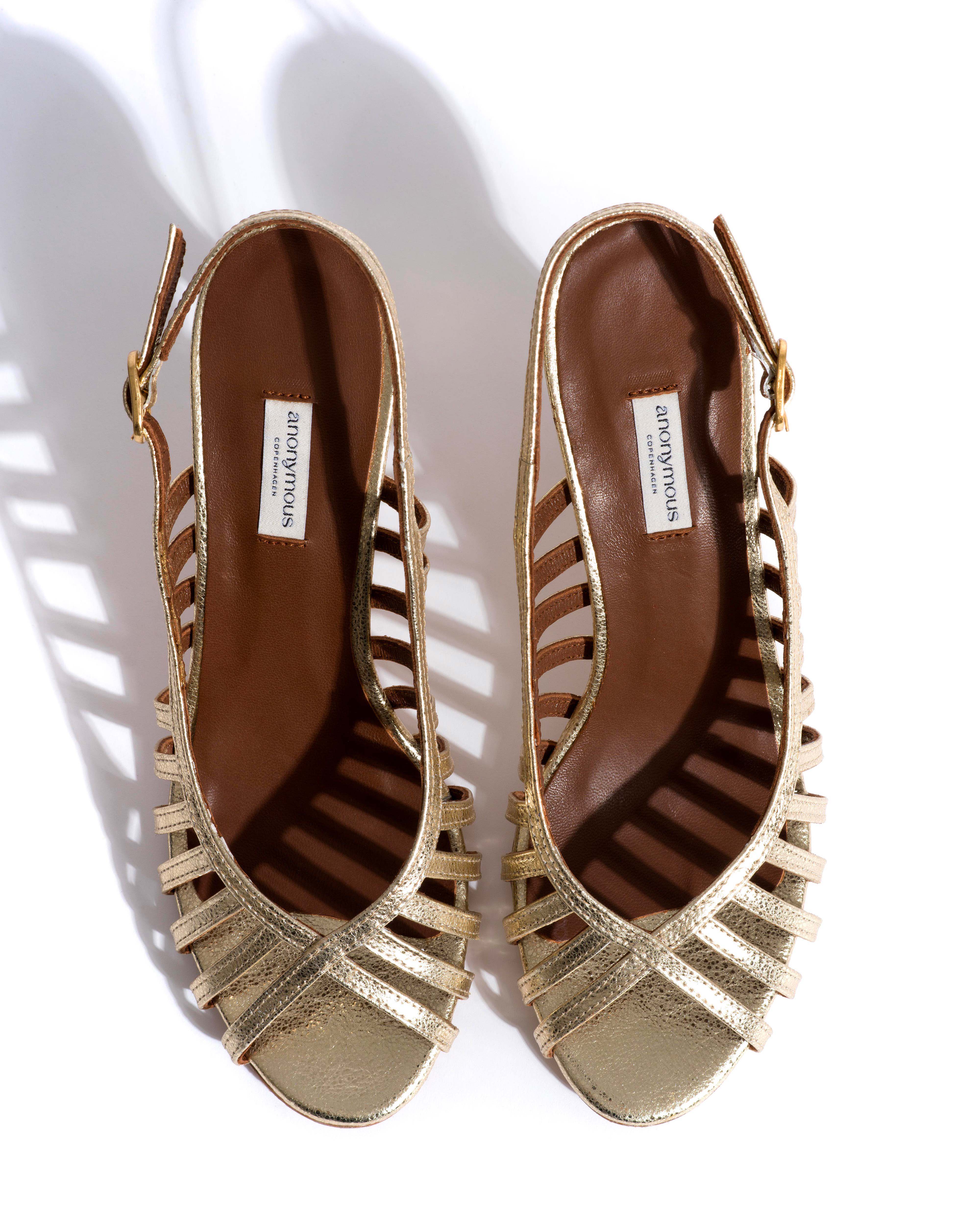 Carminho 75 Grained metallic goat Champagne