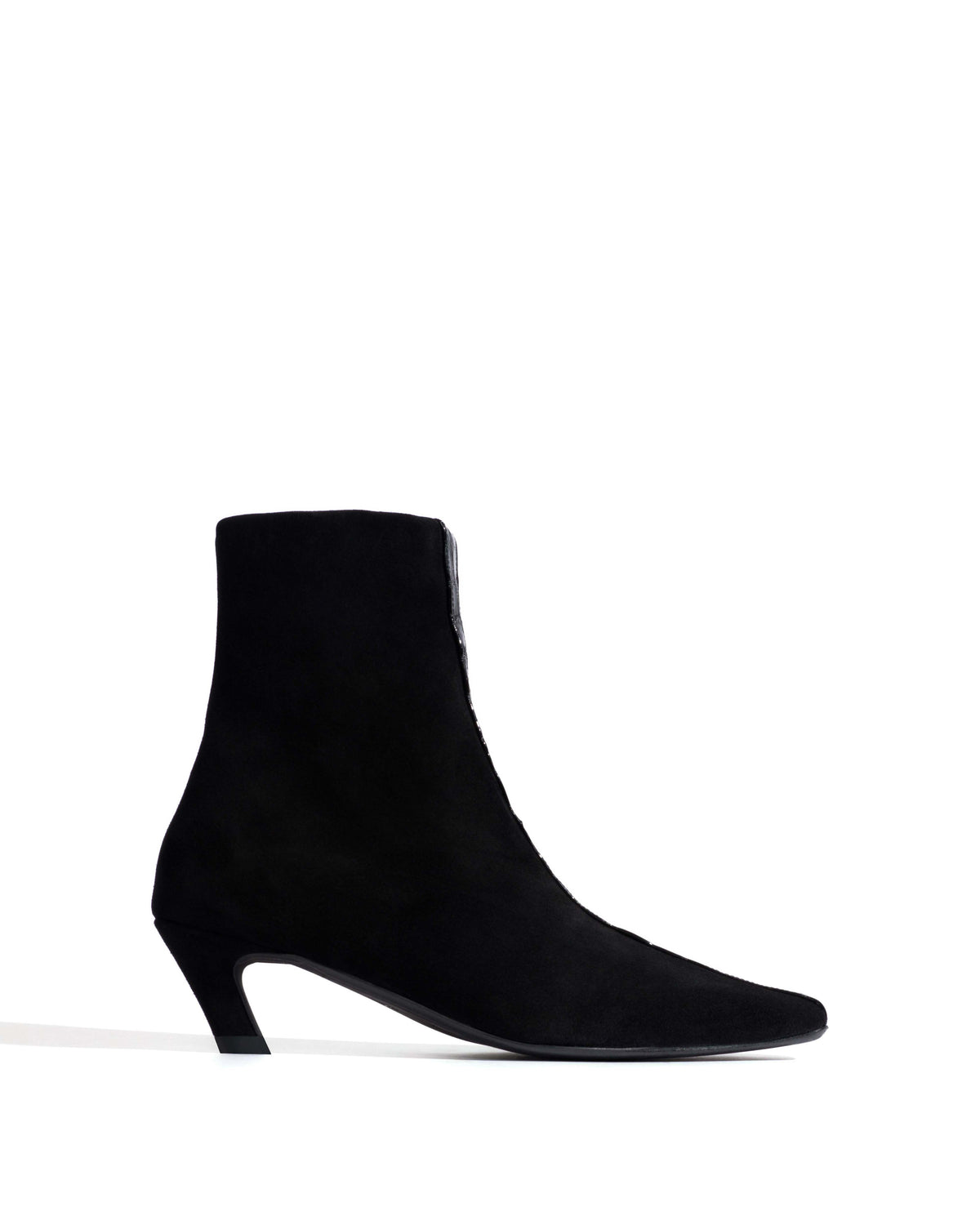 Leyla Calf suede & polished croco calf Black & black