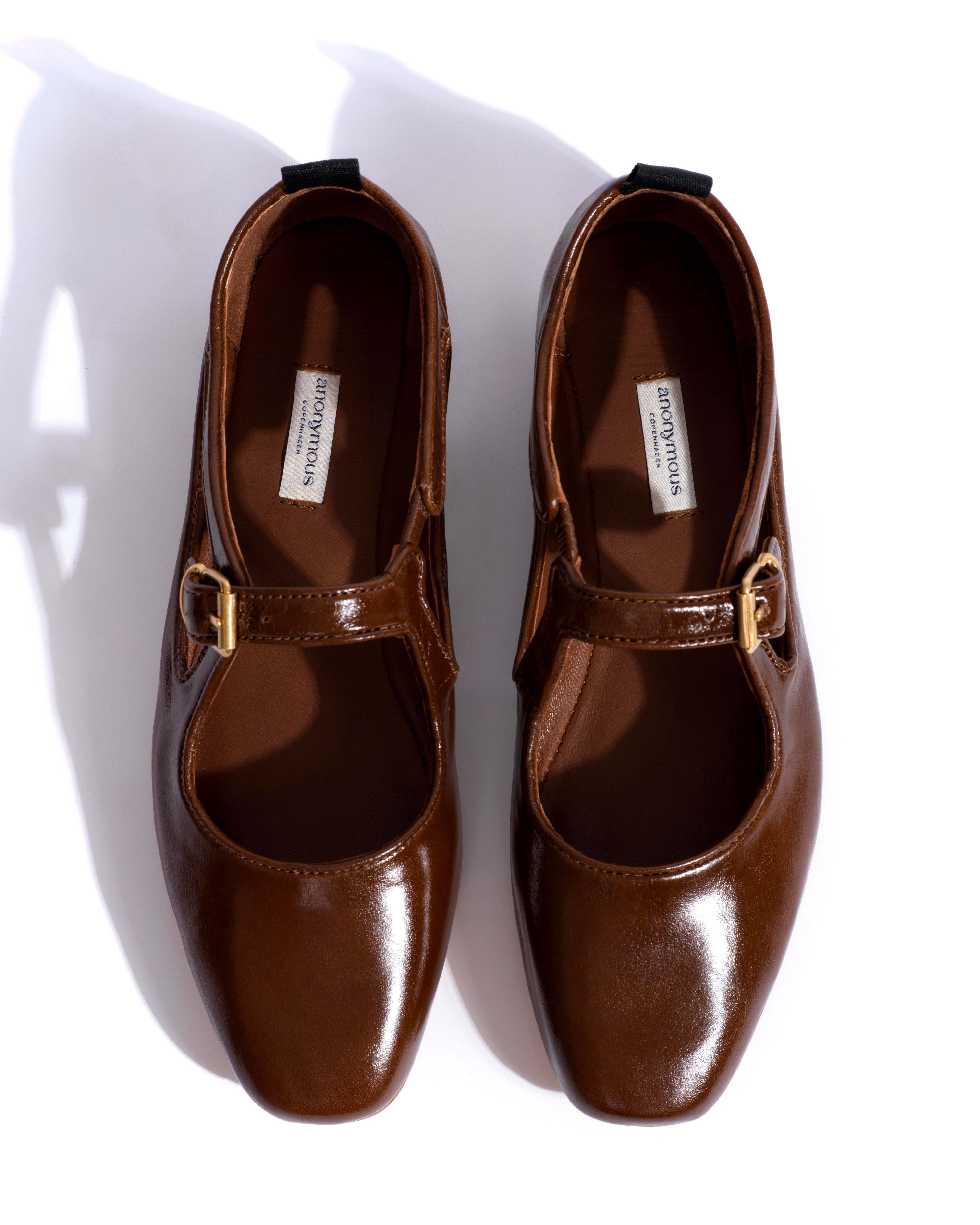 Praise Crinkled polished goat Caramel brown