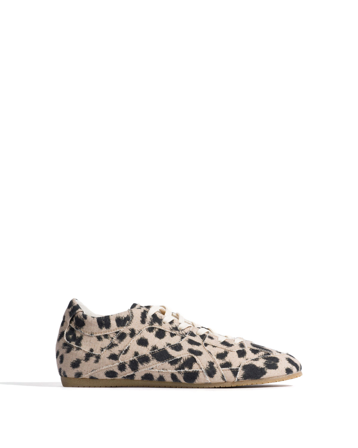 Sneakerina Natural cotton-linen Leopard