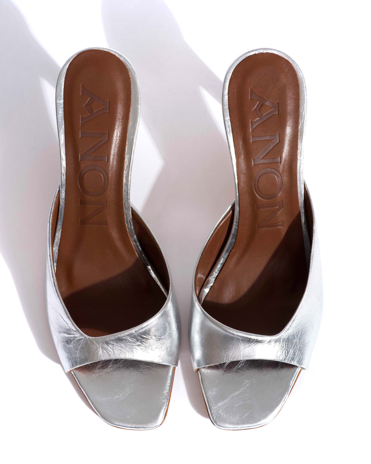 Mazy 75 Crinkled metallic lamb Silver