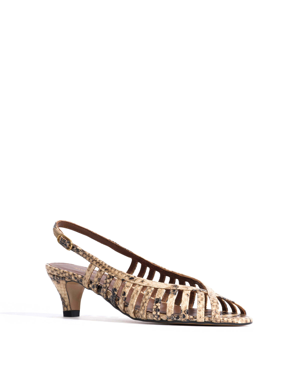 Carminho 40 stiletto Snake calf Natural sand