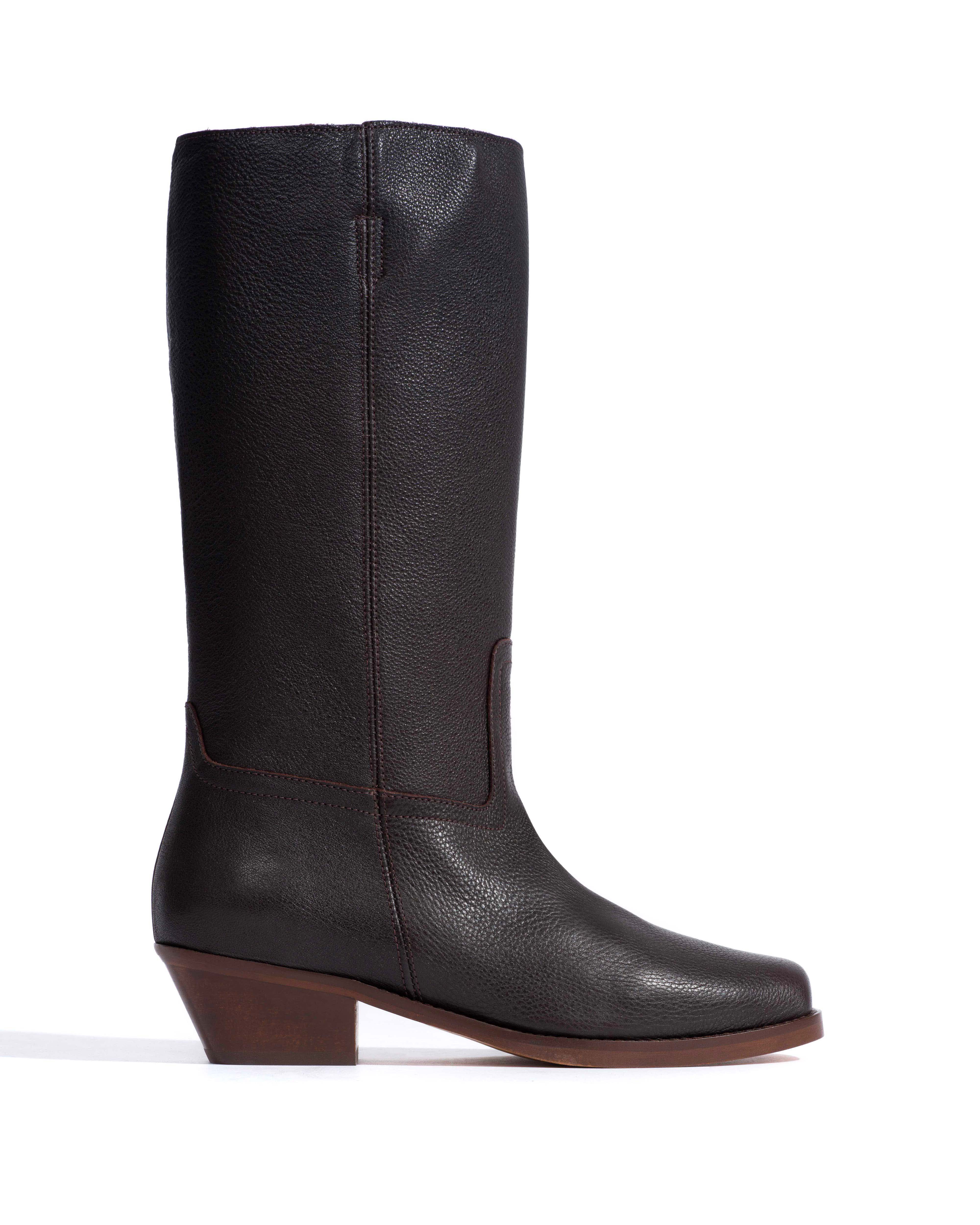 Tarisha Natural grain soft calf Espresso brown
