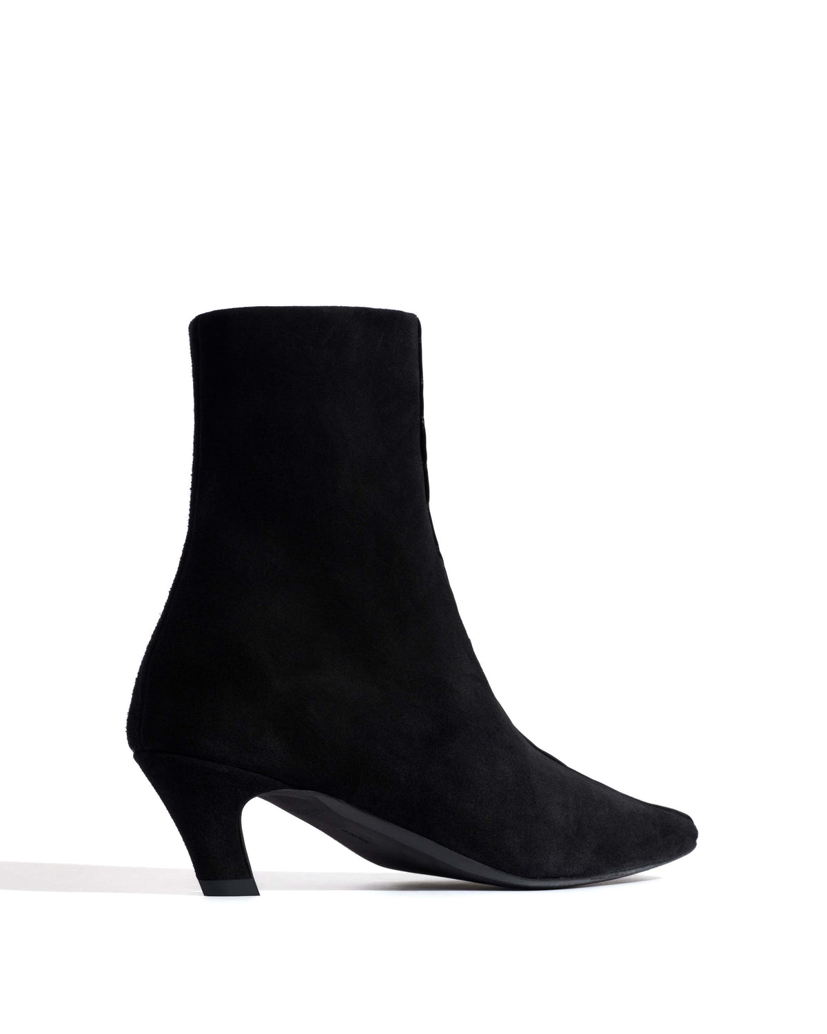Leyla Calf suede & polished croco calf Black & black
