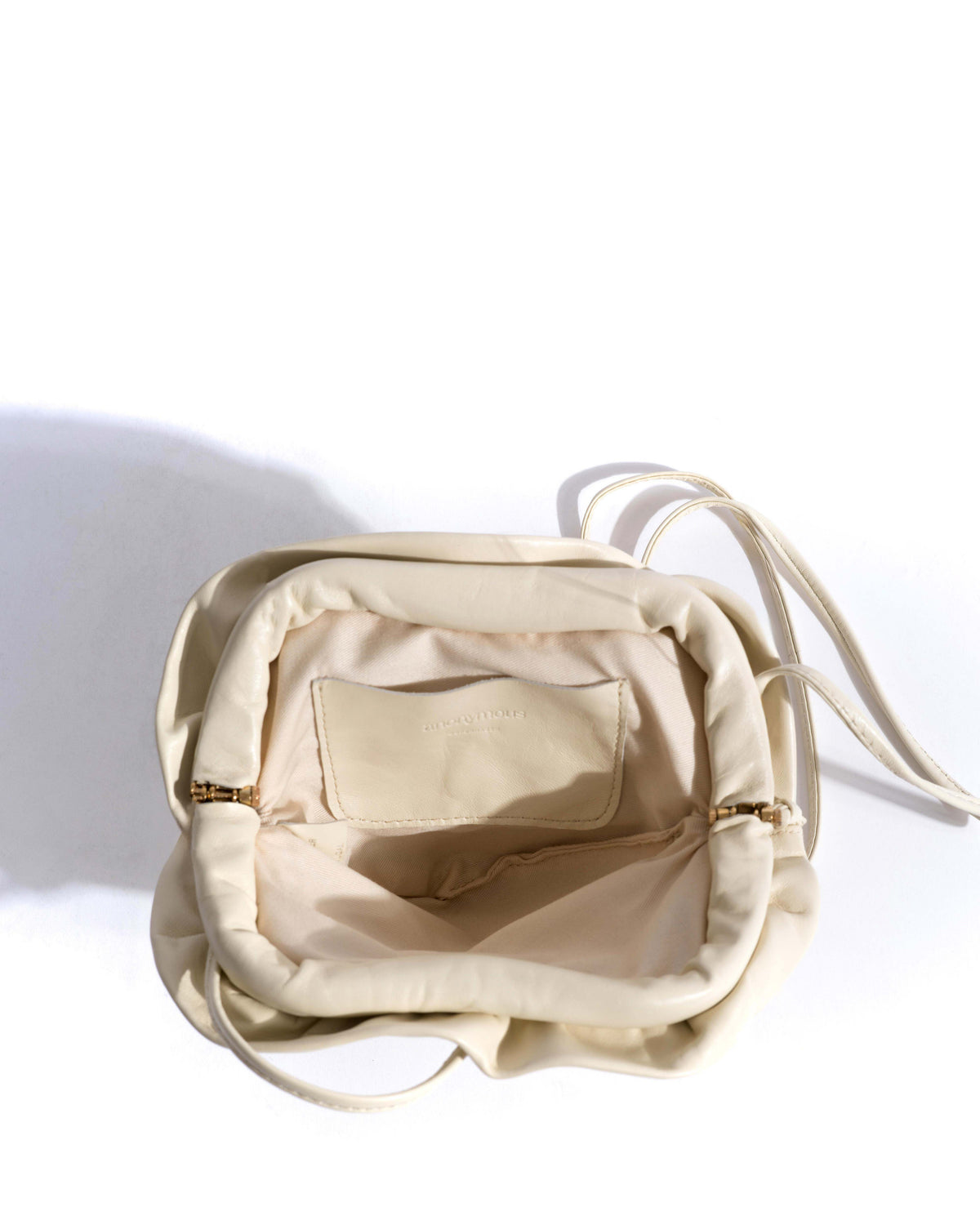 Zally petite heart bag Shiny lamb White sand