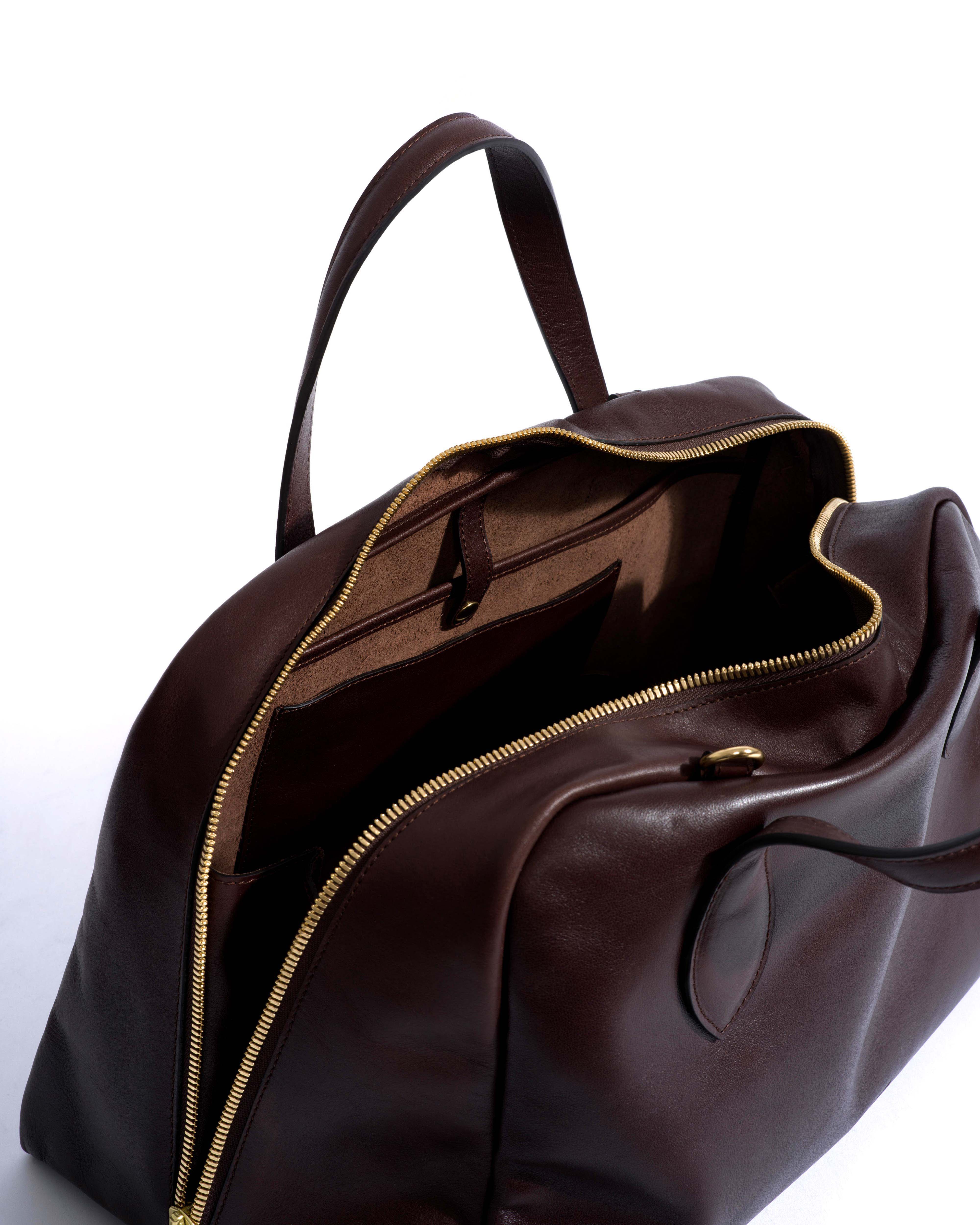 Weekend bowler Vegetal soft calf Coffee brown