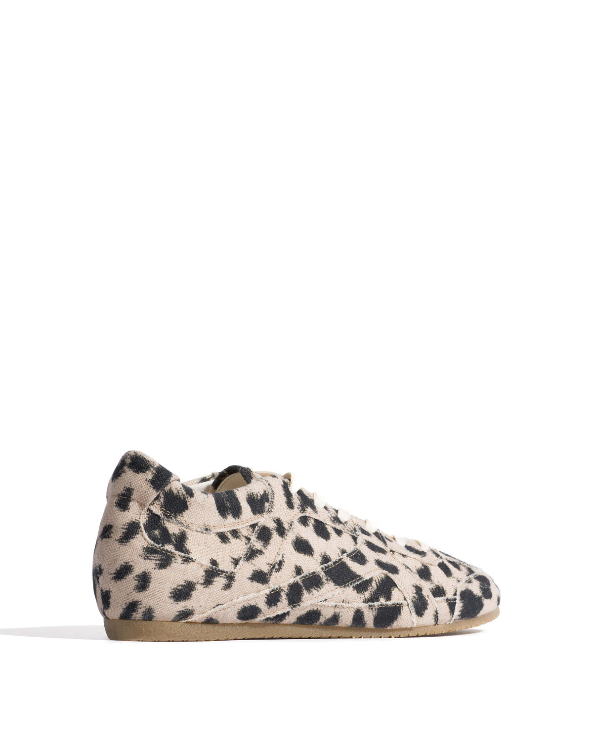 Sneakerina Natural cotton-linen Leopard