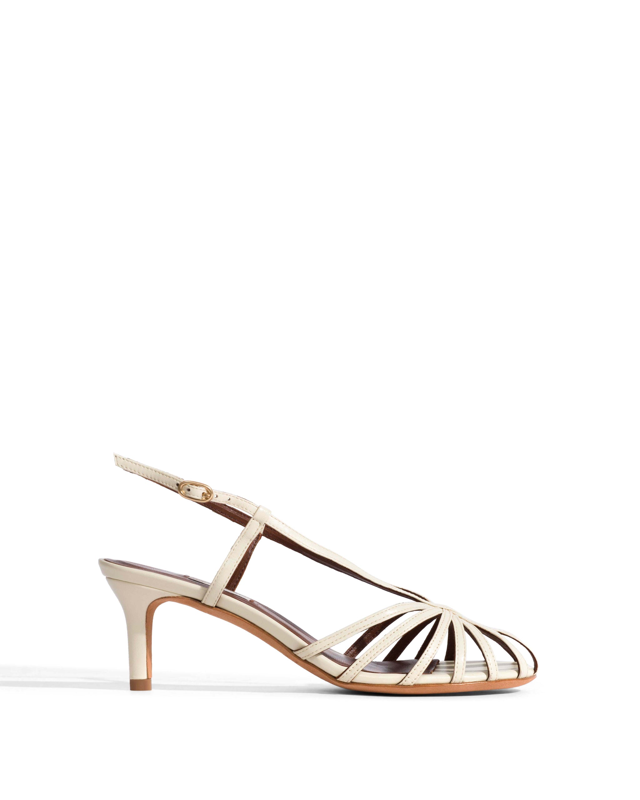 Candace 55 Shiny lamb White sand - Anonymous Copenhagen Heels